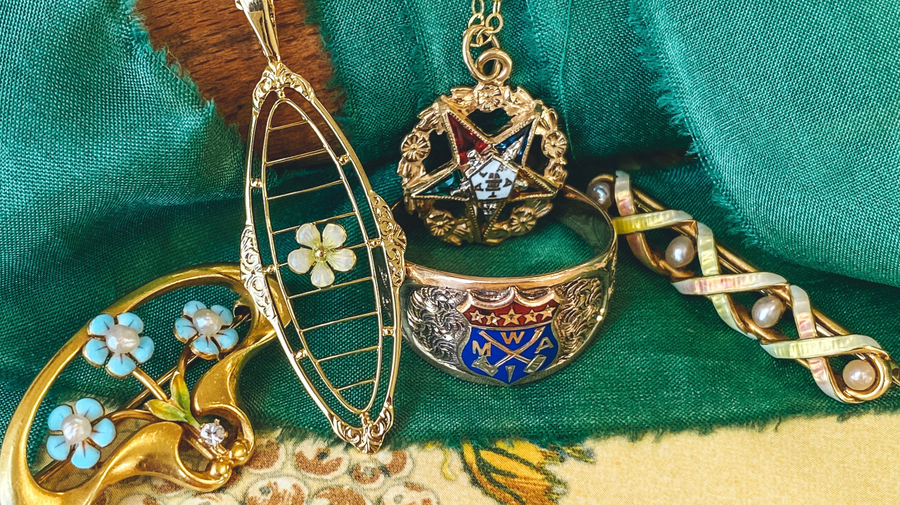 Vintage Enamel Jewelry