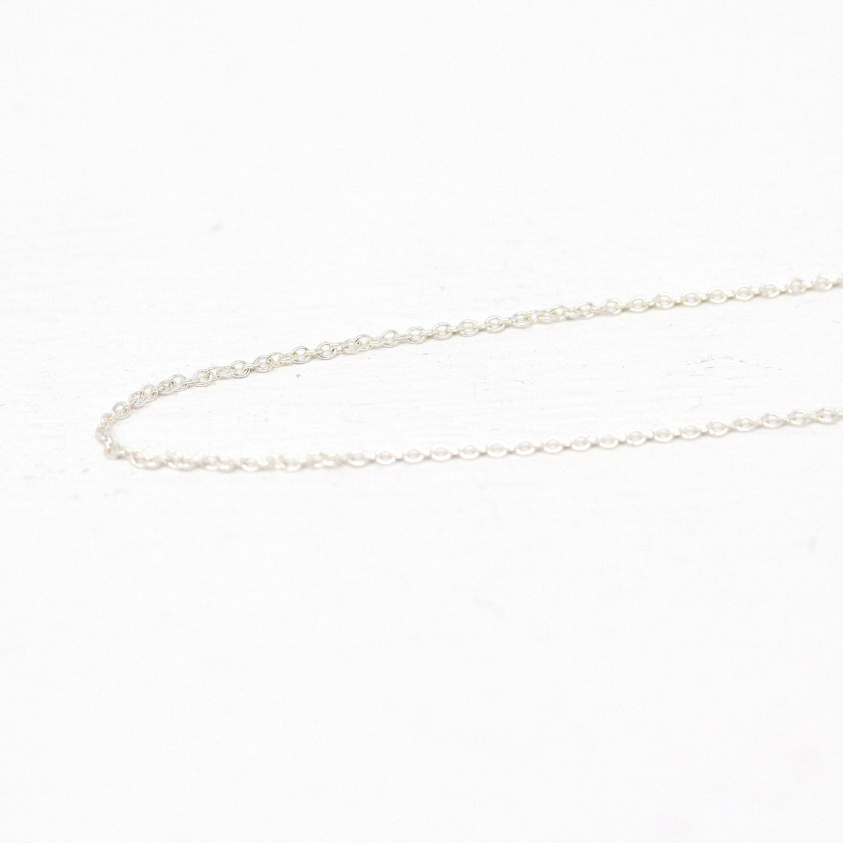 Sterling Silver Chain - 20 Inch Cable Link 1.1 mm Twenty Inch Polished 925 Silver - Dainty Brand New Necklace Spring Clasp Finished Supply