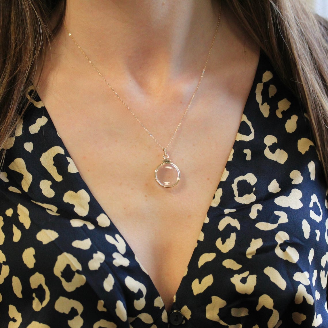 Custom Shaker Locket - Sterling Silver, 14k Gold Filled Natural Gemstone Necklace Pendant, Choose Gems - Bespoke Birthstone Mother's Jewelry