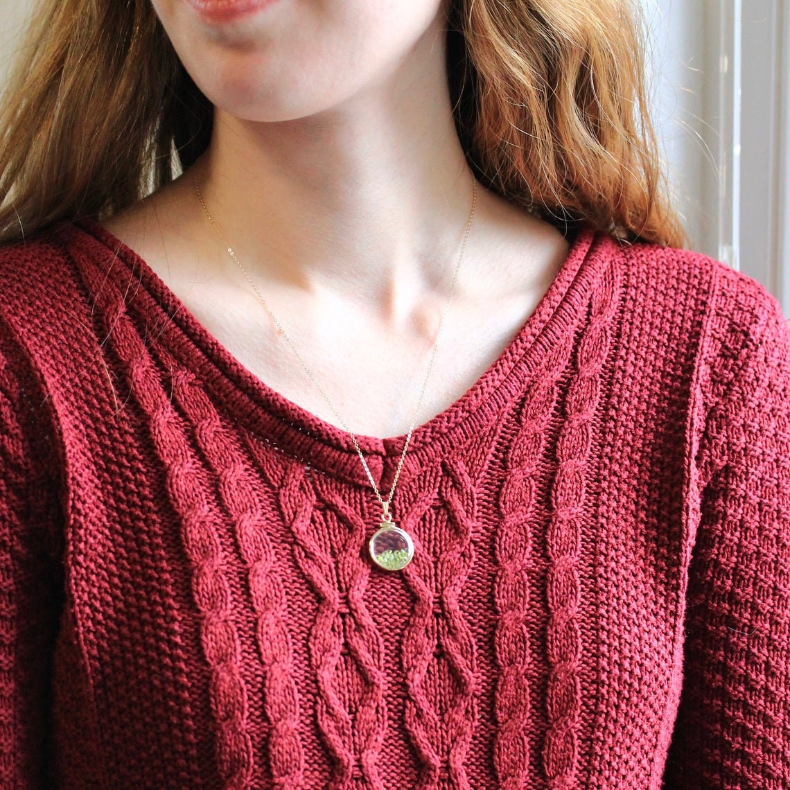 Custom Shaker Locket - Sterling Silver, 14k Gold Filled Natural Gemstone Necklace Pendant, Choose Gems - Bespoke Birthstone Mother's Jewelry