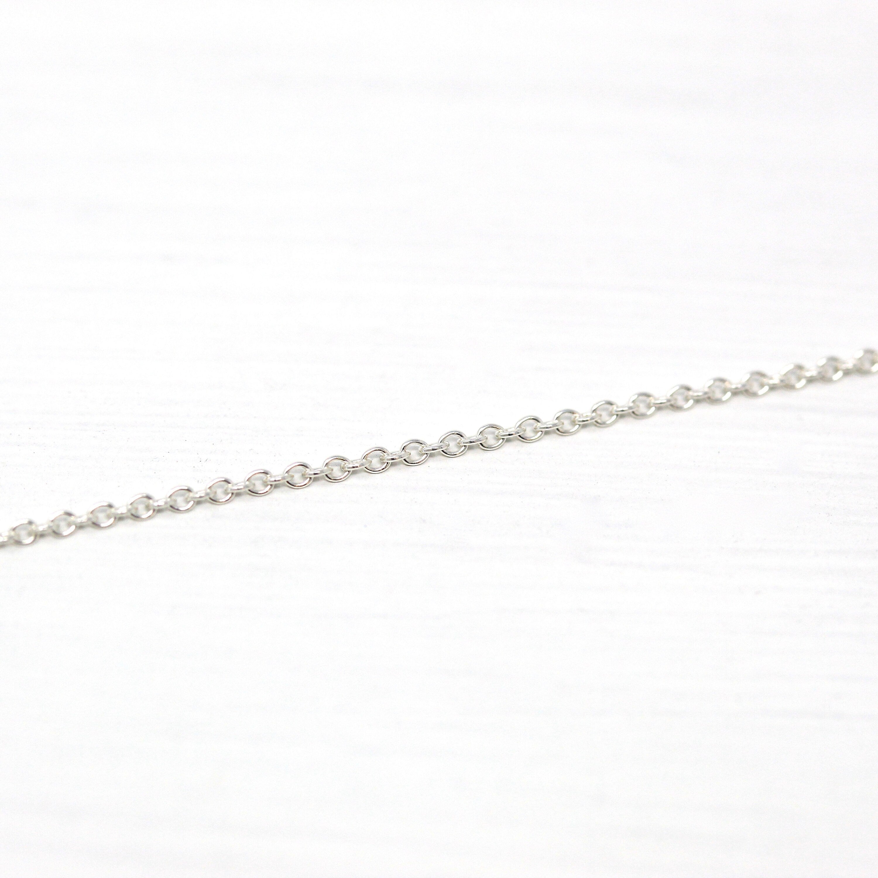 Sterling Silver Chain - 16 Inch Cable Link Fashion Accessory - Sixteen Inch 925 Dainty New Necklace Spring Clasp Finished Jewelry Supply