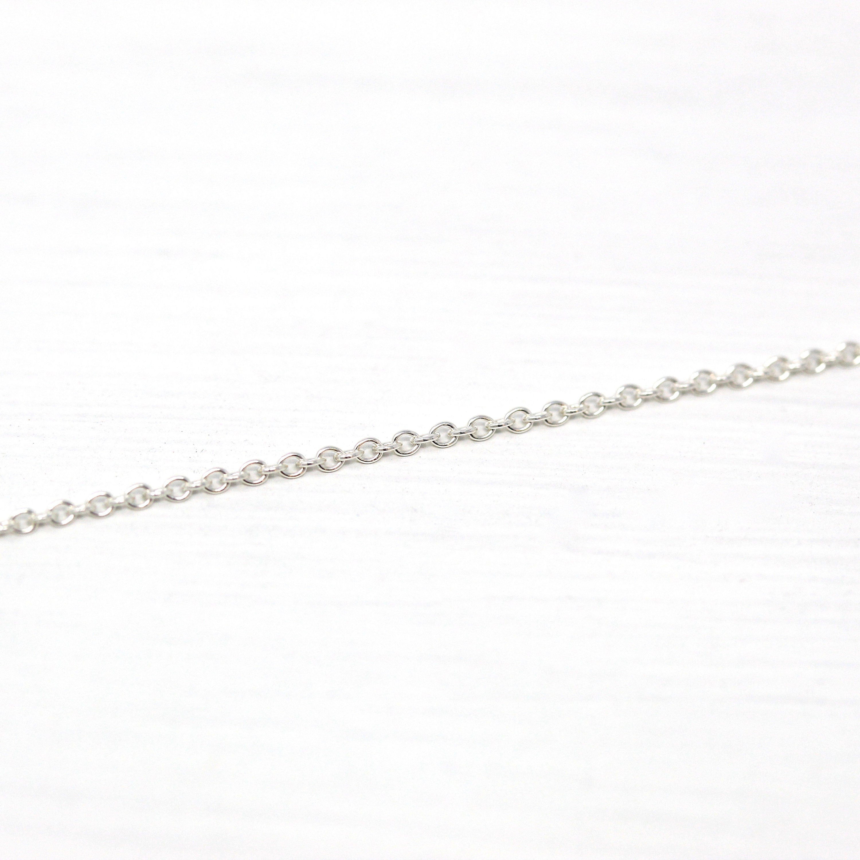 Sterling Silver Chain - 16 Inch Cable Link Fashion Accessory - Sixteen Inch 925 Dainty New Necklace Spring Clasp Finished Jewelry Supply