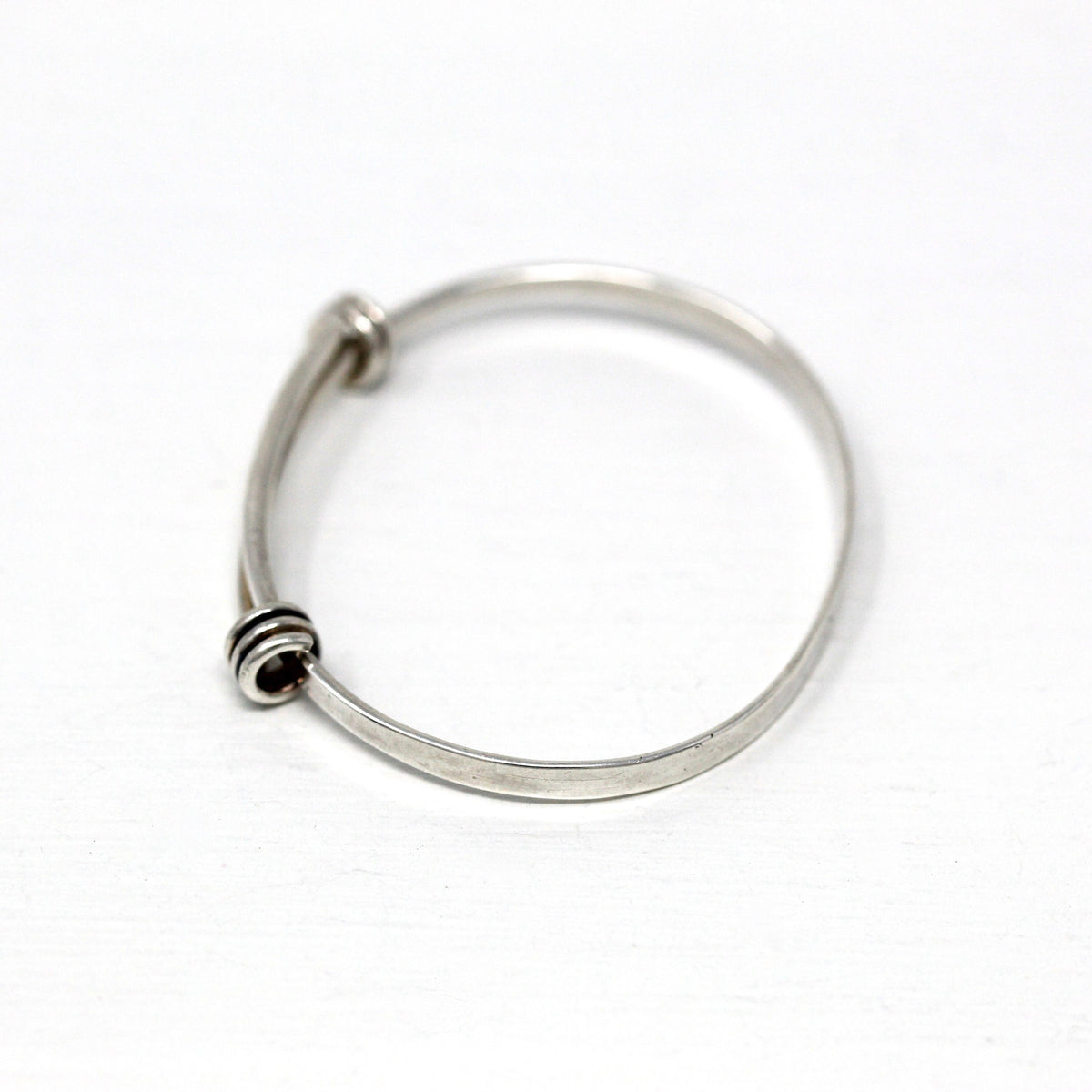 Vintage Baby Bracelet - Retro Sterling Silver Hammered Newborn Children's Adjustable - Circa 1960s Era Petite Ed Levin Signature Jewelry