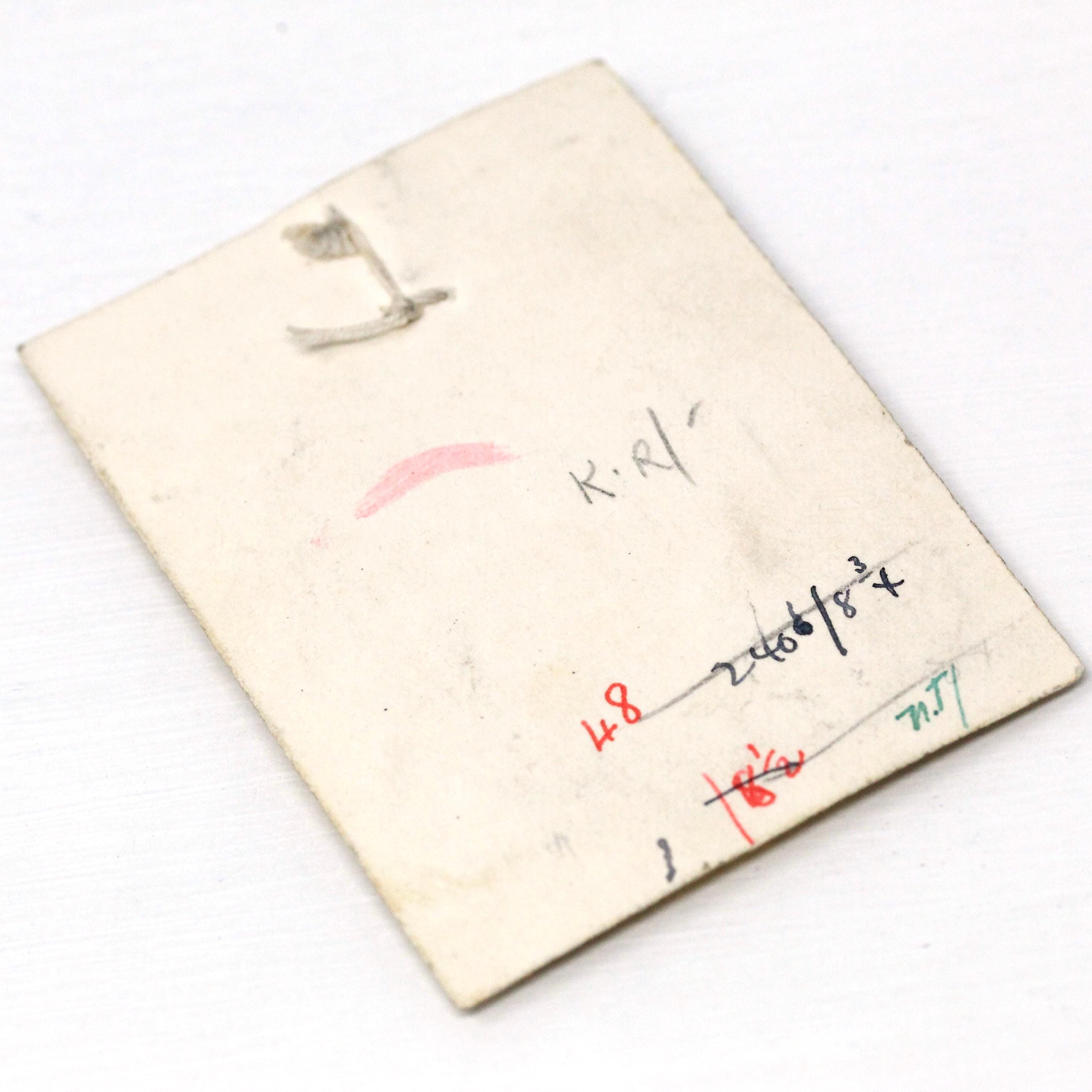 Antique Locket Fob - Edwardian Era 9K Yellow Gold Oval Glass Pendant Necklace - Vintage Memory Photo Portrait Keepsake Charm Fine Jewelry