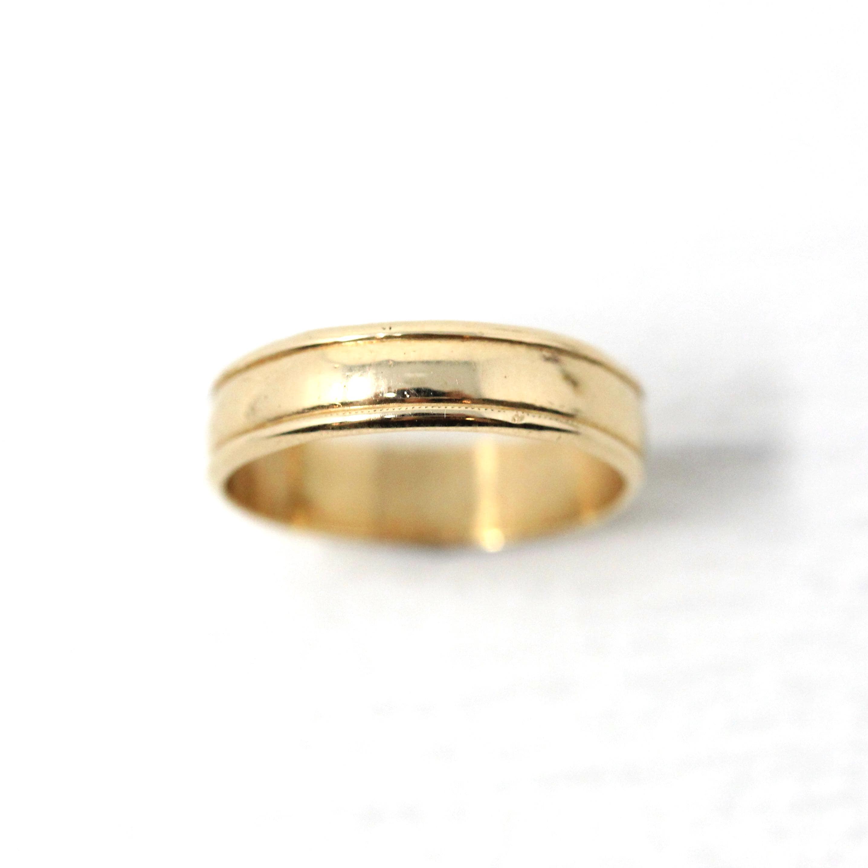 Vintage Baby Band - Modern 14k Yellow Gold Simple Stacking Pinky Midi Ring - Plain Unadorned Size 1.5 Children's Fine Jewelry