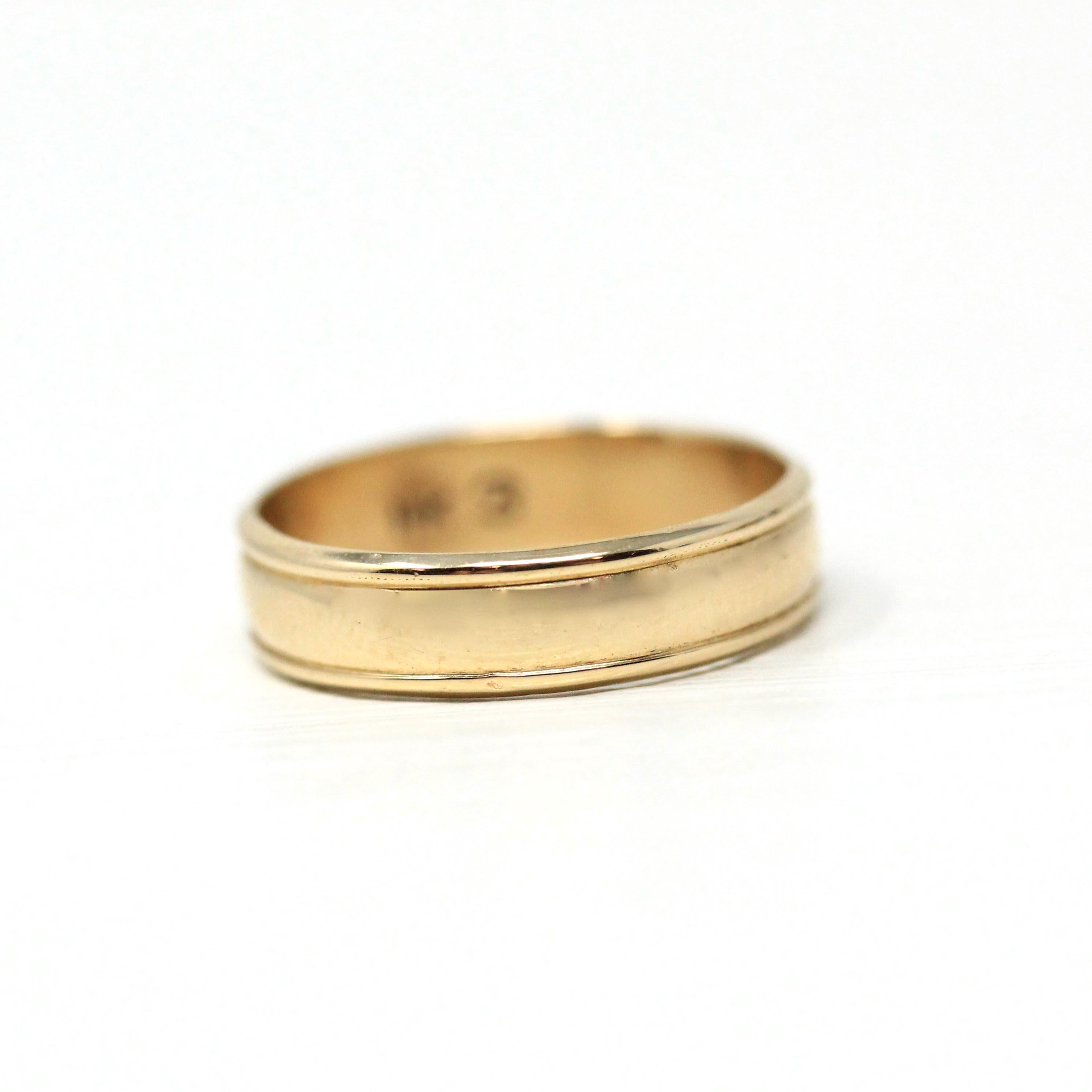 Vintage Baby Band - Modern 14k Yellow Gold Simple Stacking Pinky Midi Ring - Plain Unadorned Size 1.5 Children's Fine Jewelry