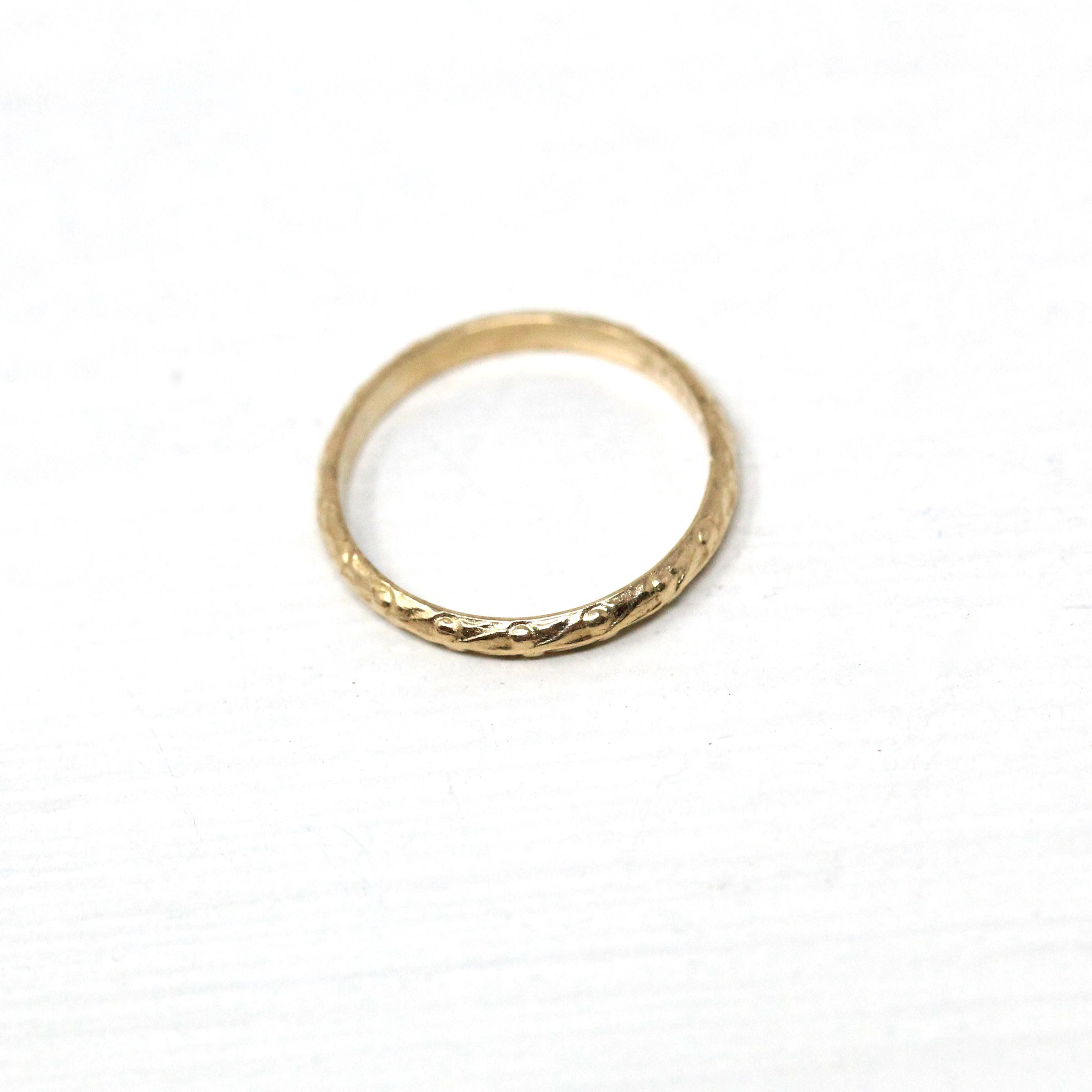 Vintage Baby Ring - 10k Yellow Gold Midi Charm Ring on Original Card - Circa 1940s Size 1/4 Shower New Mother Greetings Birth Fine Jewelry