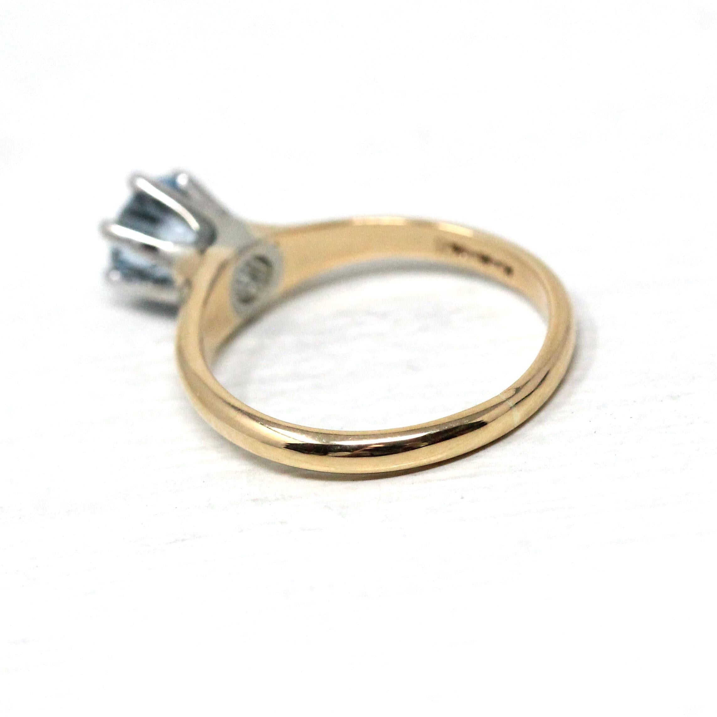 Garnet Doublet Ring - Antique 10k Yellow Gold Round Faceted Red Stone - Vintage Circa 1910s Era Size 5 1/2 Solitaire Simulated Ruby Jewelry