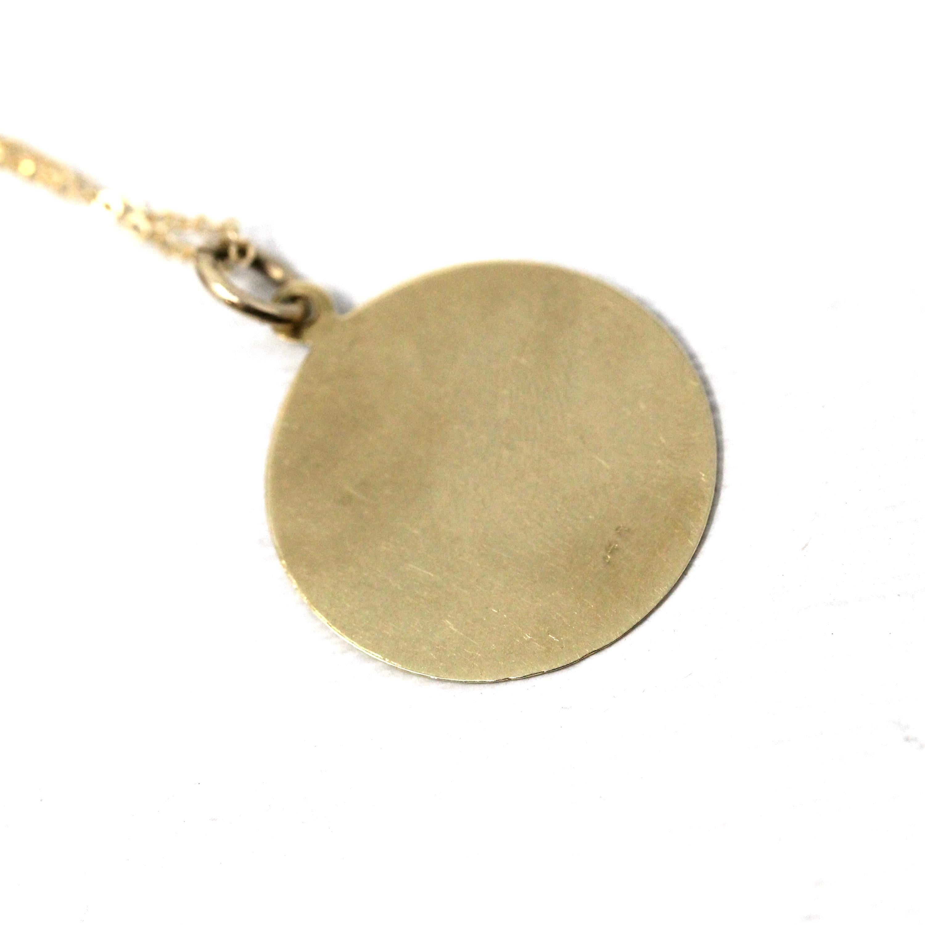 Vintage Libra Pendant - Retro 14k Yellow Gold Scales Astrological Sign Necklace - Circa 1970s Era Zodiac Celestial Air Element Fine Jewelry