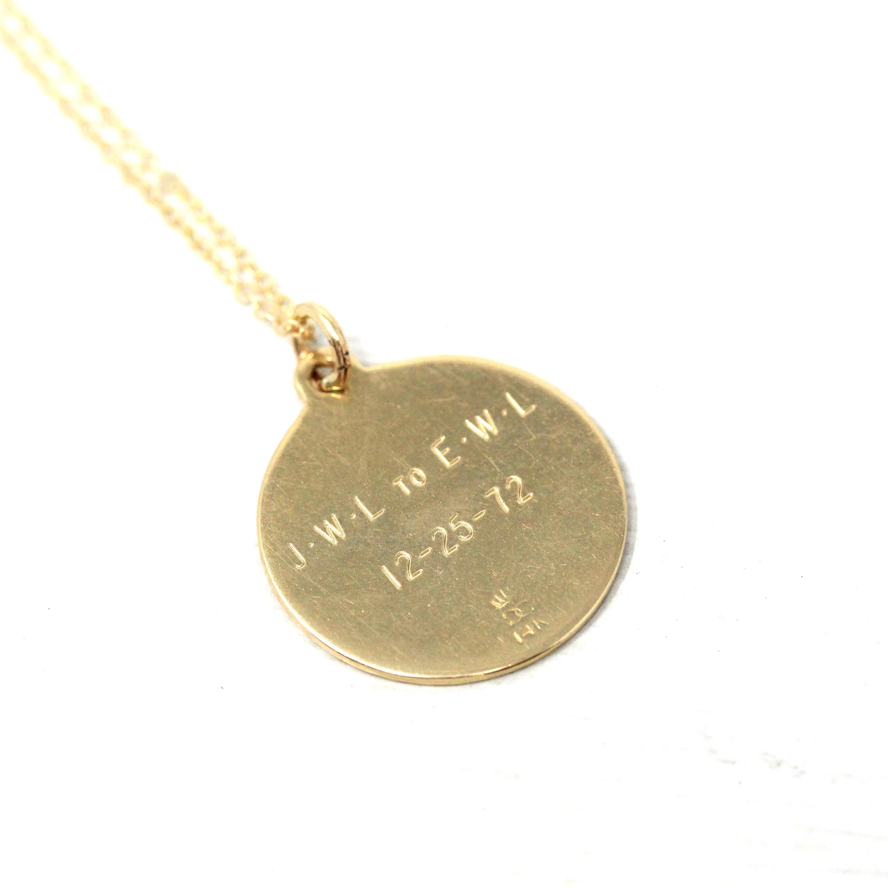 Vintage Leo Pendant - Retro 14k Yellow Gold Lion Astrological Sign Charm Pendant - Dated 1972 Zodiac Celestial Fire Element 70s Jewelry