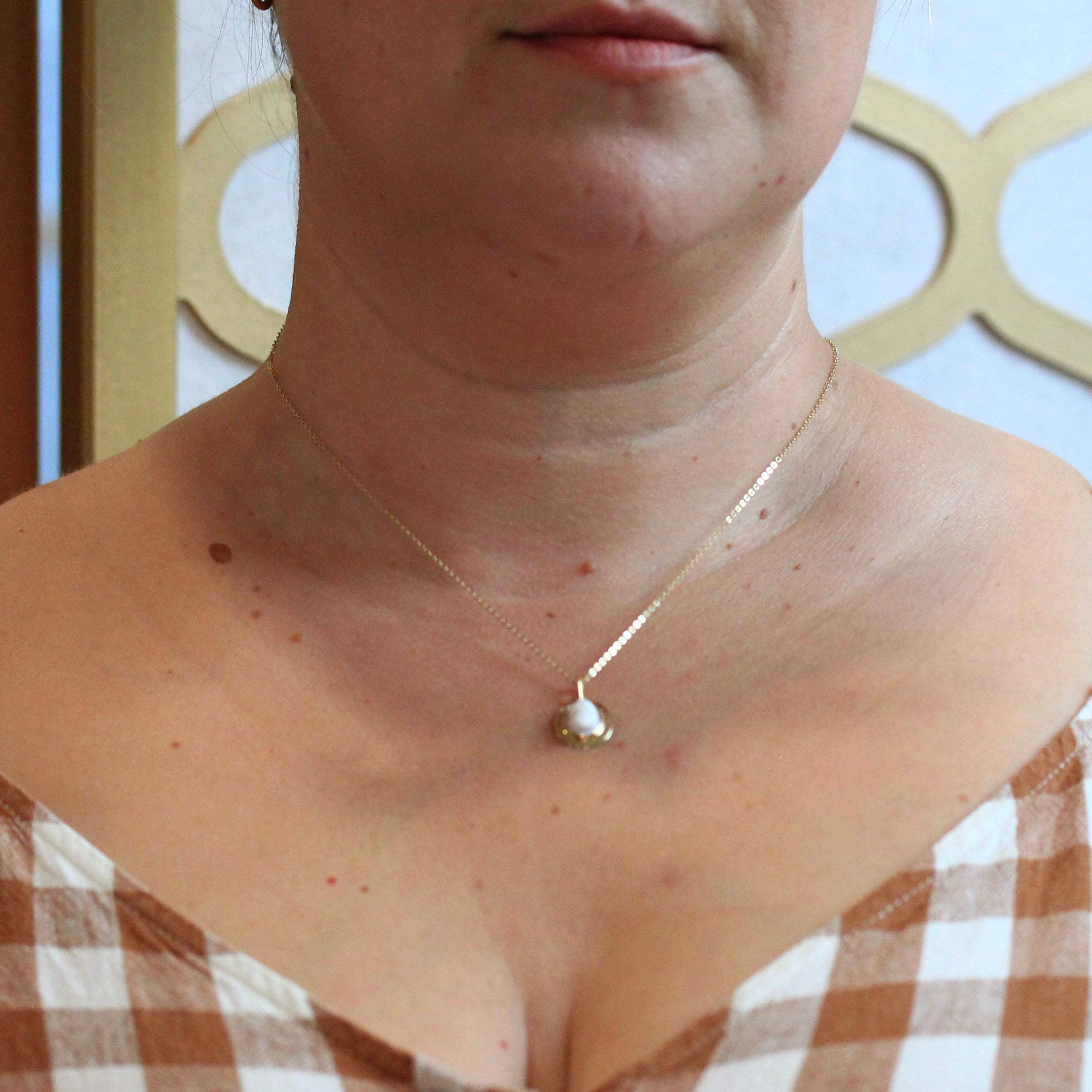 Antique Cameo Necklace - Edwardian 10k Yellow Gold Carved Pink White Shell Pendant - Vintage Circa 1910s Era Fashion Accessory Fine Jewelry