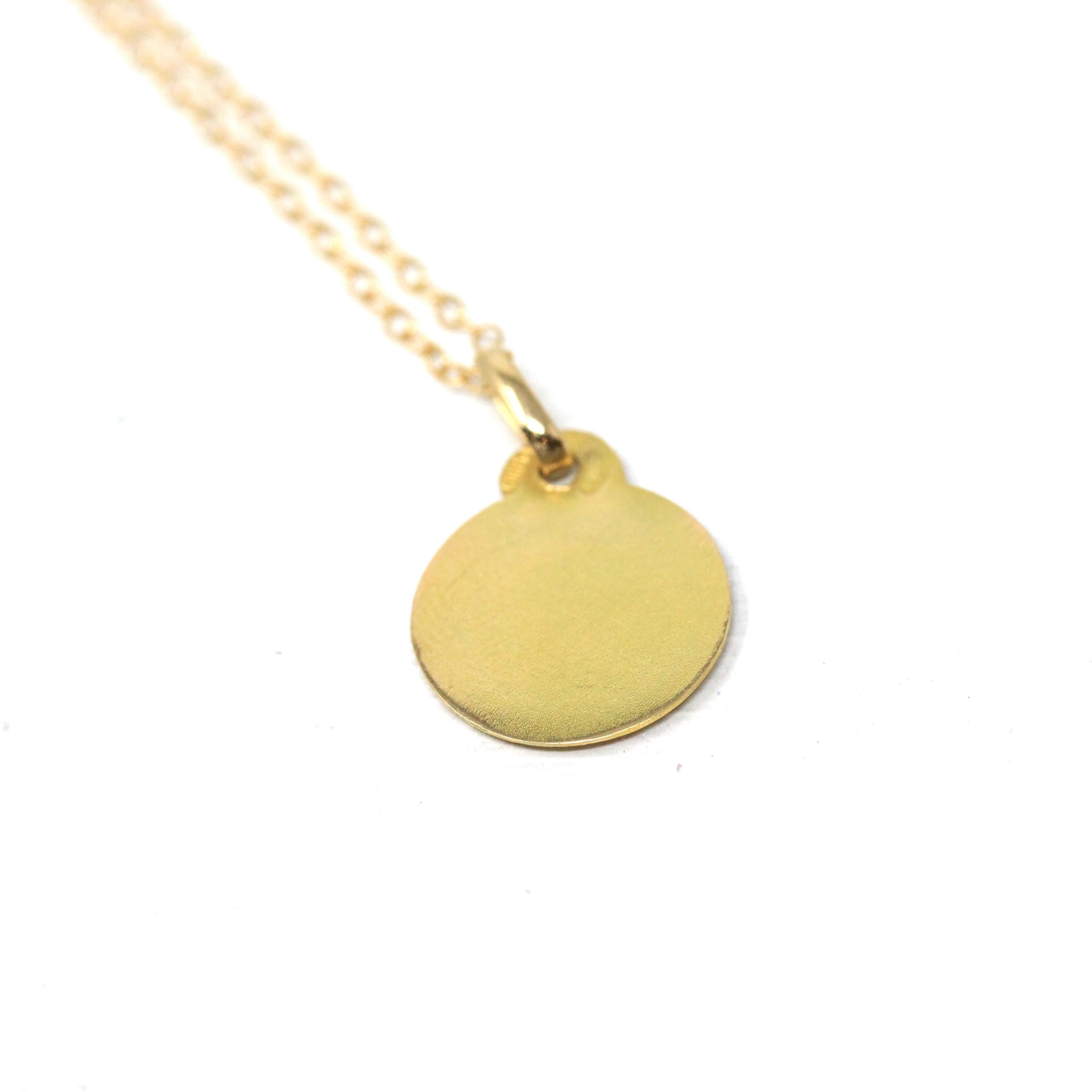 Estate Gemini Charm - Modern 18k Yellow Gold The Twins Air Element Pendant Necklace - Circa 1990s Era Zodiac Italian Italy Fine 90s Jewelry
