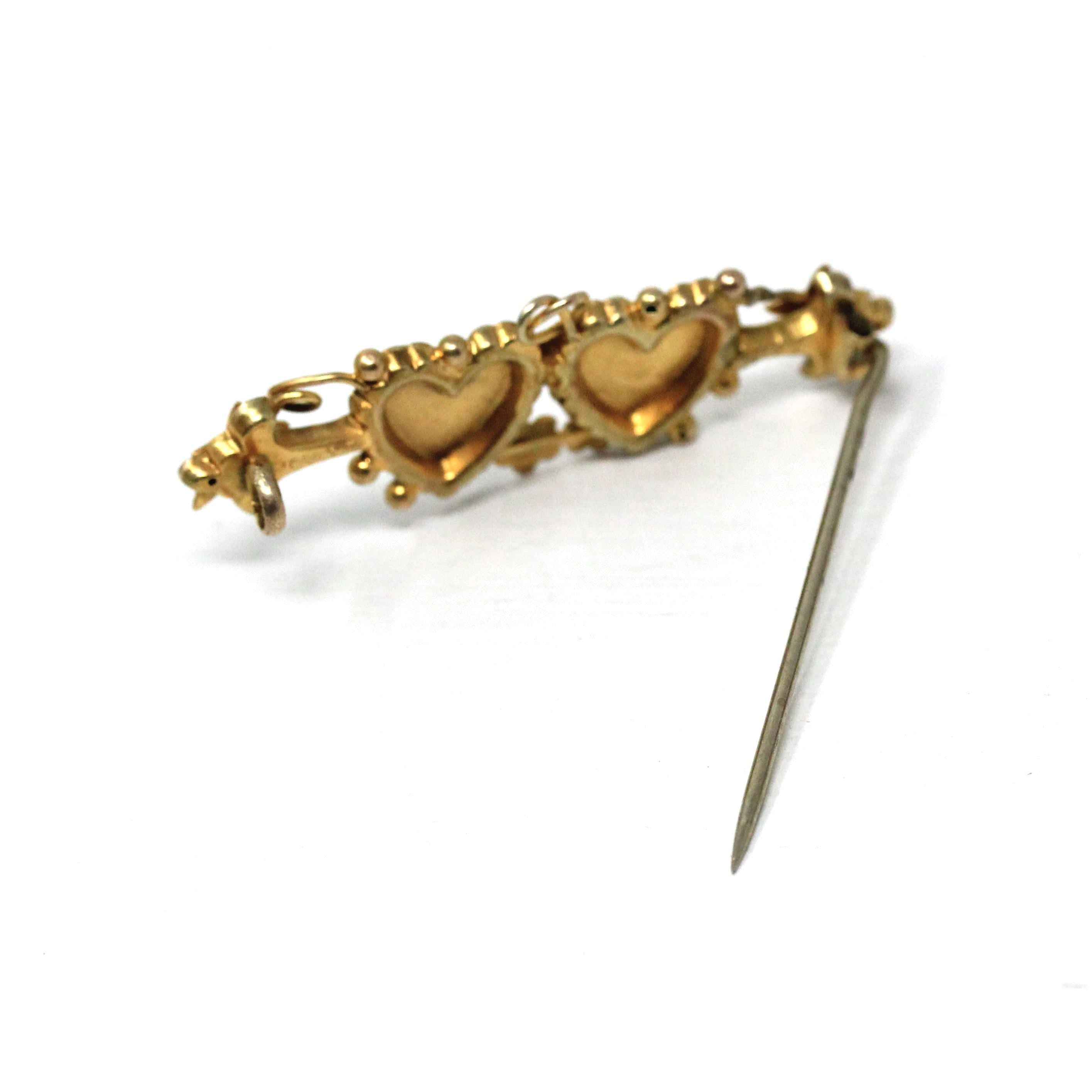 Edwardian "REGARD" Brooch - Antique English 9k Yellow Gold Pin - Circa 1910s Rare Memento Sentimental Romantic Acrostic Fine Regard Jewelry