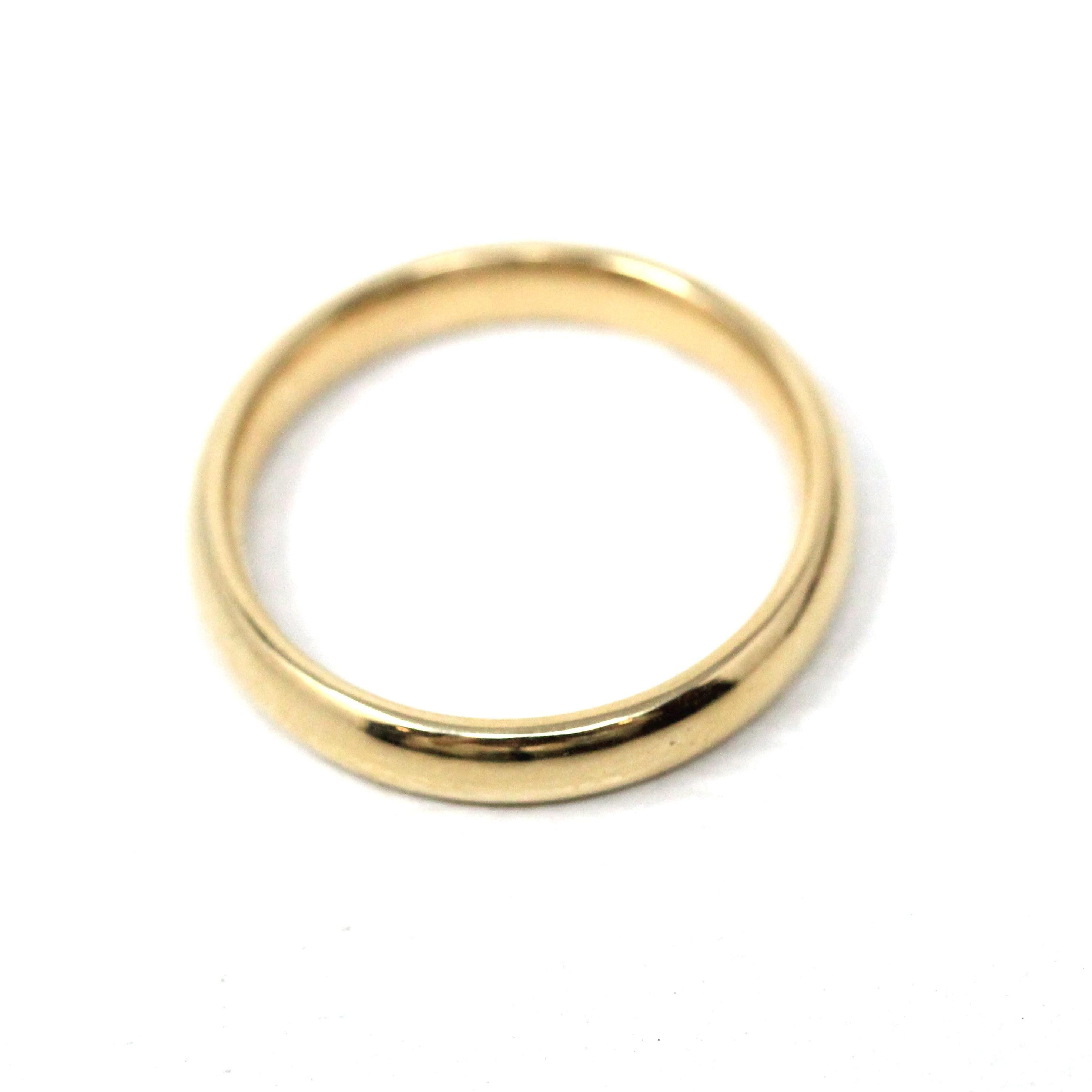 Vintage Wedding Band - Modern Estate Era 14k Yellow Gold Plain Circa 1988 Ring - Size 9 Signed Art Carved J.R. Wood Bridal Fine 80s Jewelry