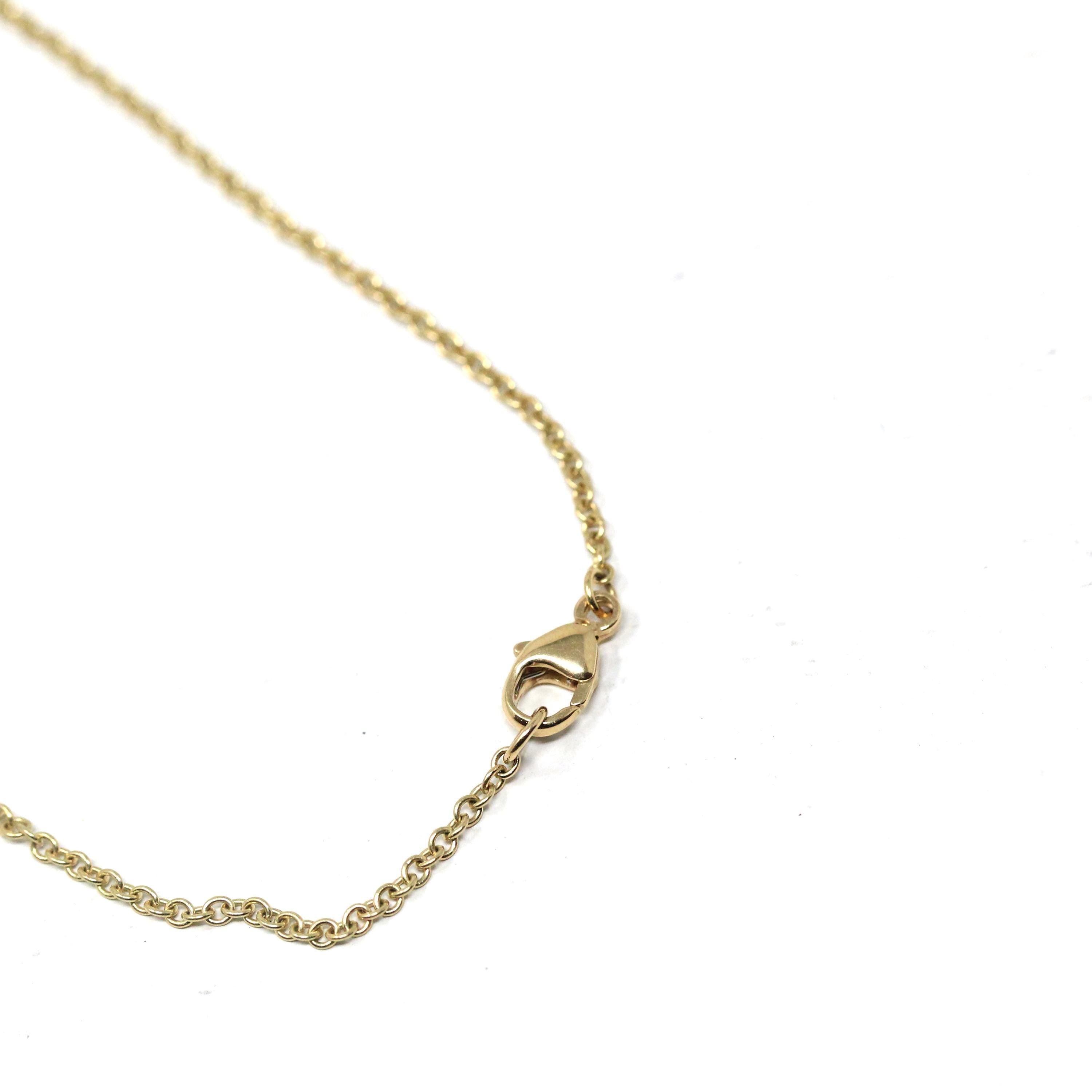 Dainty Diamond Necklace - Modern 14k Yellow Gold .68 CT Natural Diamond Bezel - Antique Old European Cut Gemstone Fine Minimalist Jewelry