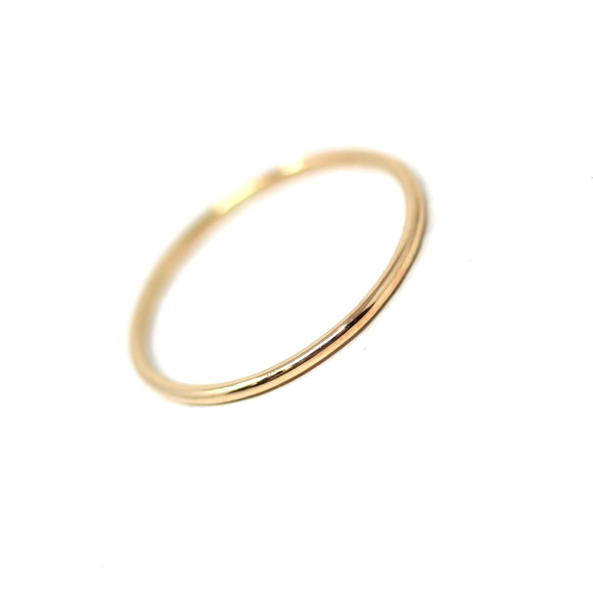 Antique Dainty Gold Band - Edwardian 10k Yellow Gold Stick Pin Conversion Stacking Ring - Vintage 1910s Size 7 Minimalist Fine Jewelry