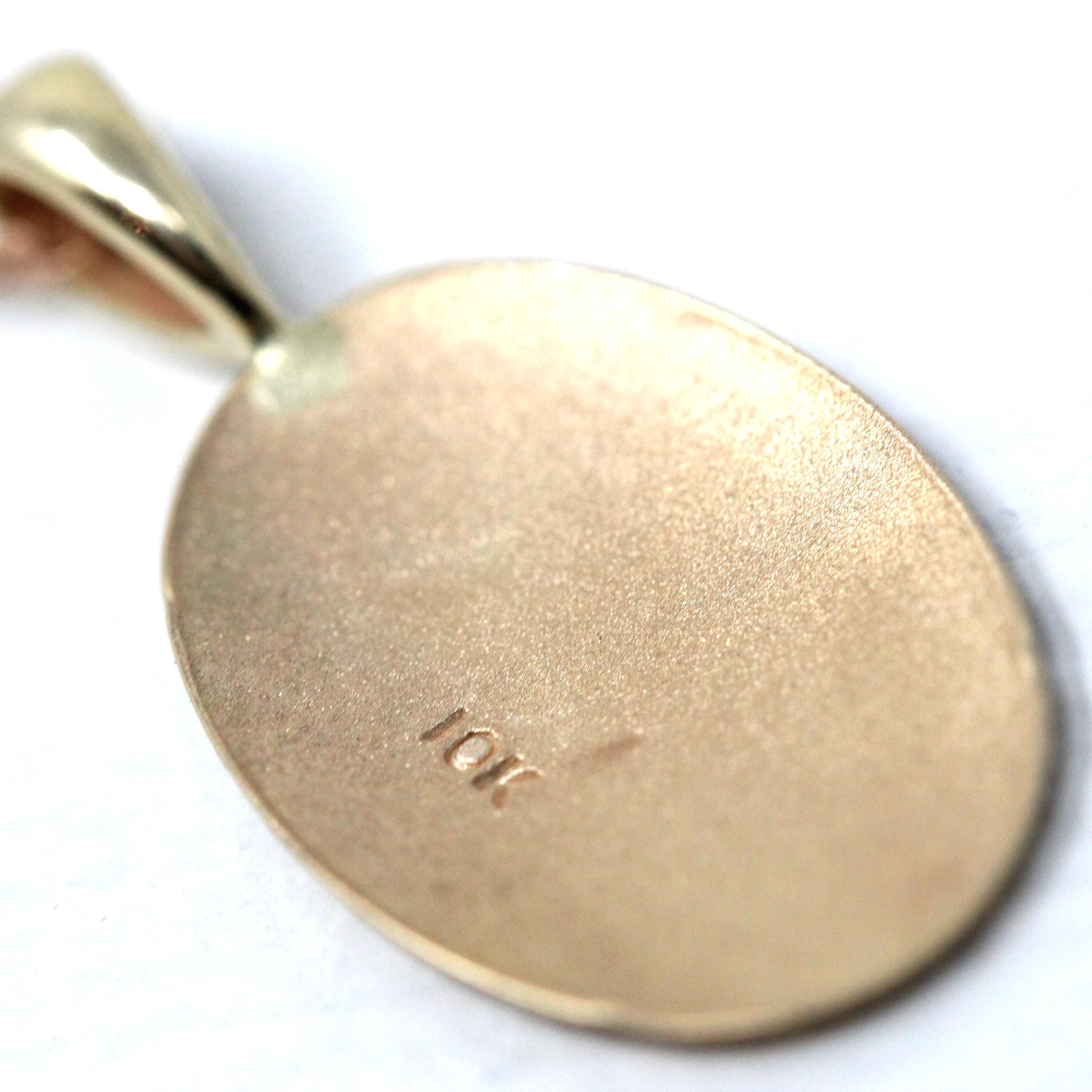 Antique Letter "T" Charm - Edwardian Era 10k Rose Gold Necklace Pendant - Circa 1910s Stick Pin Conversion Old English Initial Fine Jewelry