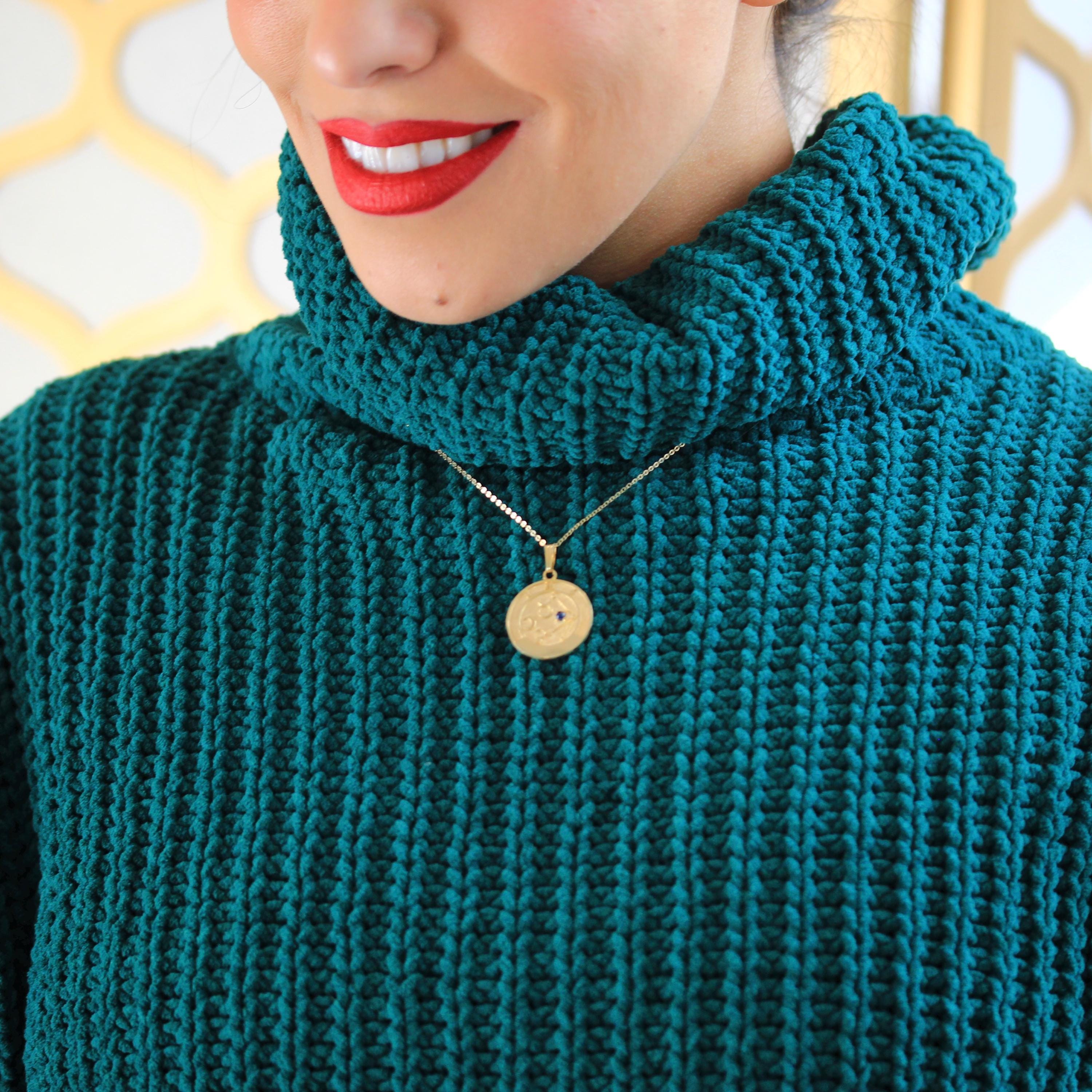 Vintage Taurus Pendant - Retro 14k Yellow Gold Astrological Zodiac Gemstone Talisman Charm - Circa 50s Roberts & Belk Fine Symbolic Jewelry