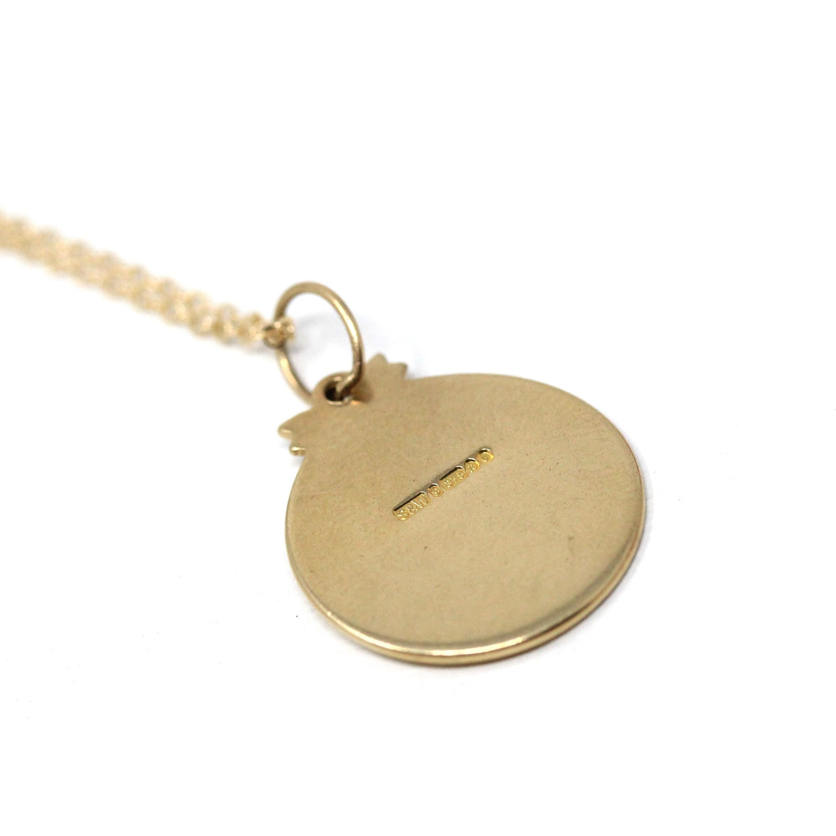 Saint Christopher Pendant - Retro 9k Yellow Gold Charm Necklace - Vintage Hallmarked 1966 Christian Patron Saint Of Travelers London Jewelry