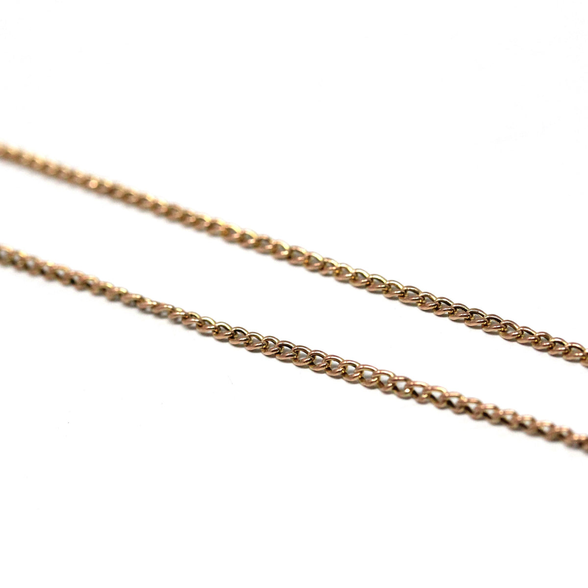 Retro Cable Chain - Vintage 9k Solid Yellow Gold 17 Inch Plain Links Stacking Necklace - Circa 1960s Era Spring Ring Clasp Fine Jewelry