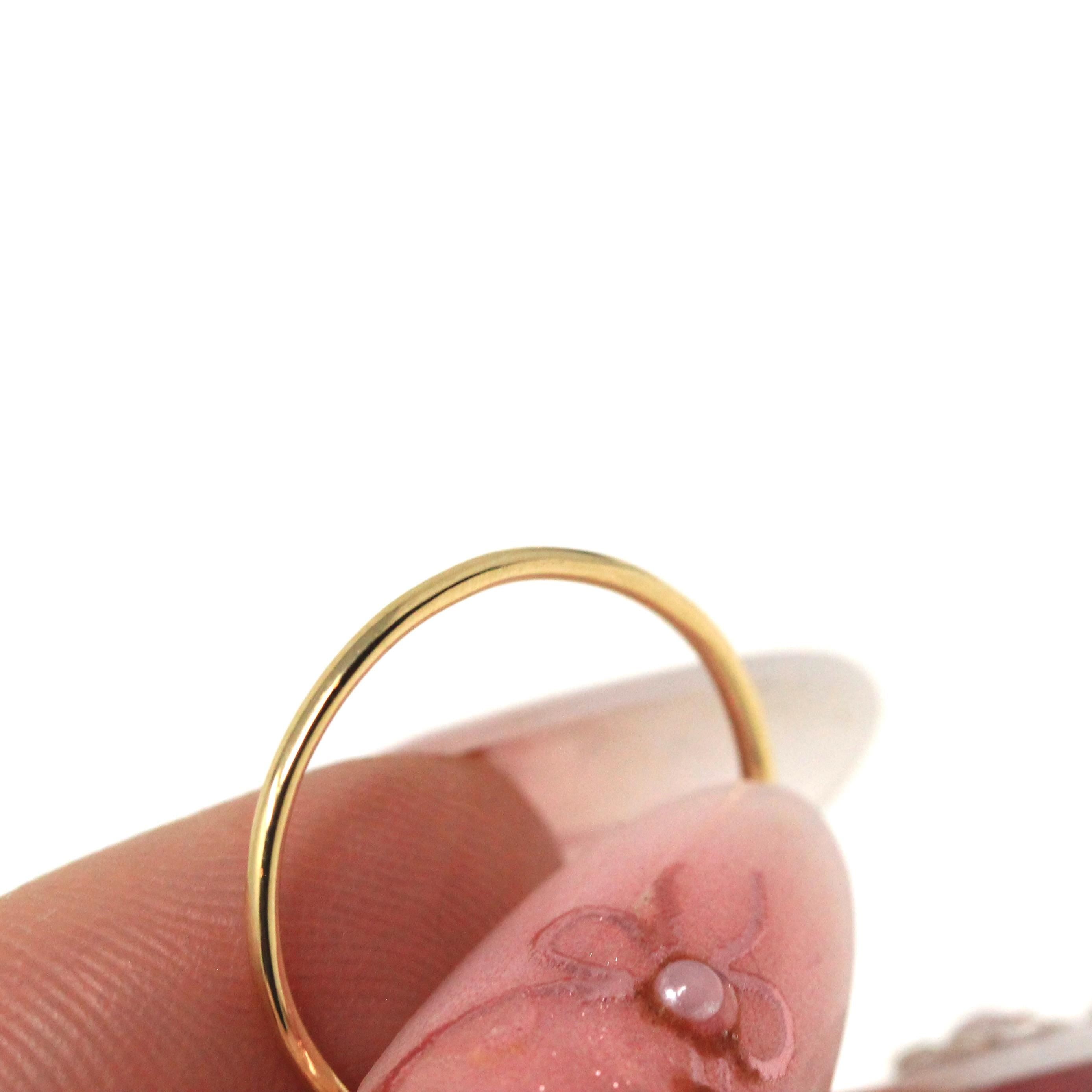 Upcycled Gold Band - Edwardian 14k Yellow Gold Stick Pin Conversion Ring - Vintage 1910s Size 5 1/4 Minimalist Unisex Dainty Fine Jewelry