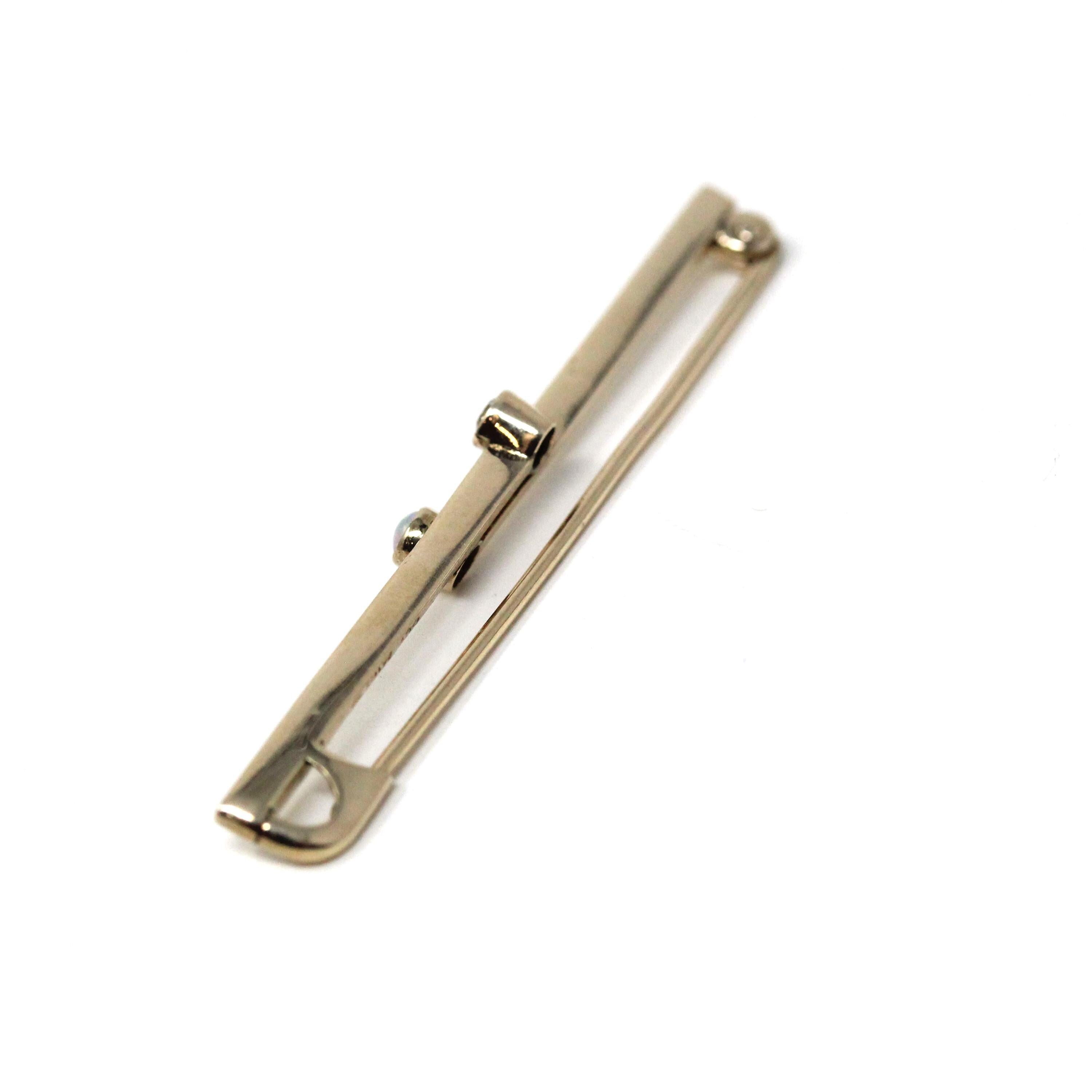 Opal & Created Sapphire Brooch - Edwardian 9ct Yellow Gold Cab Stone - Antique Circa 1900s Era Dainty Gemstone Statement Pin Fine Accessory