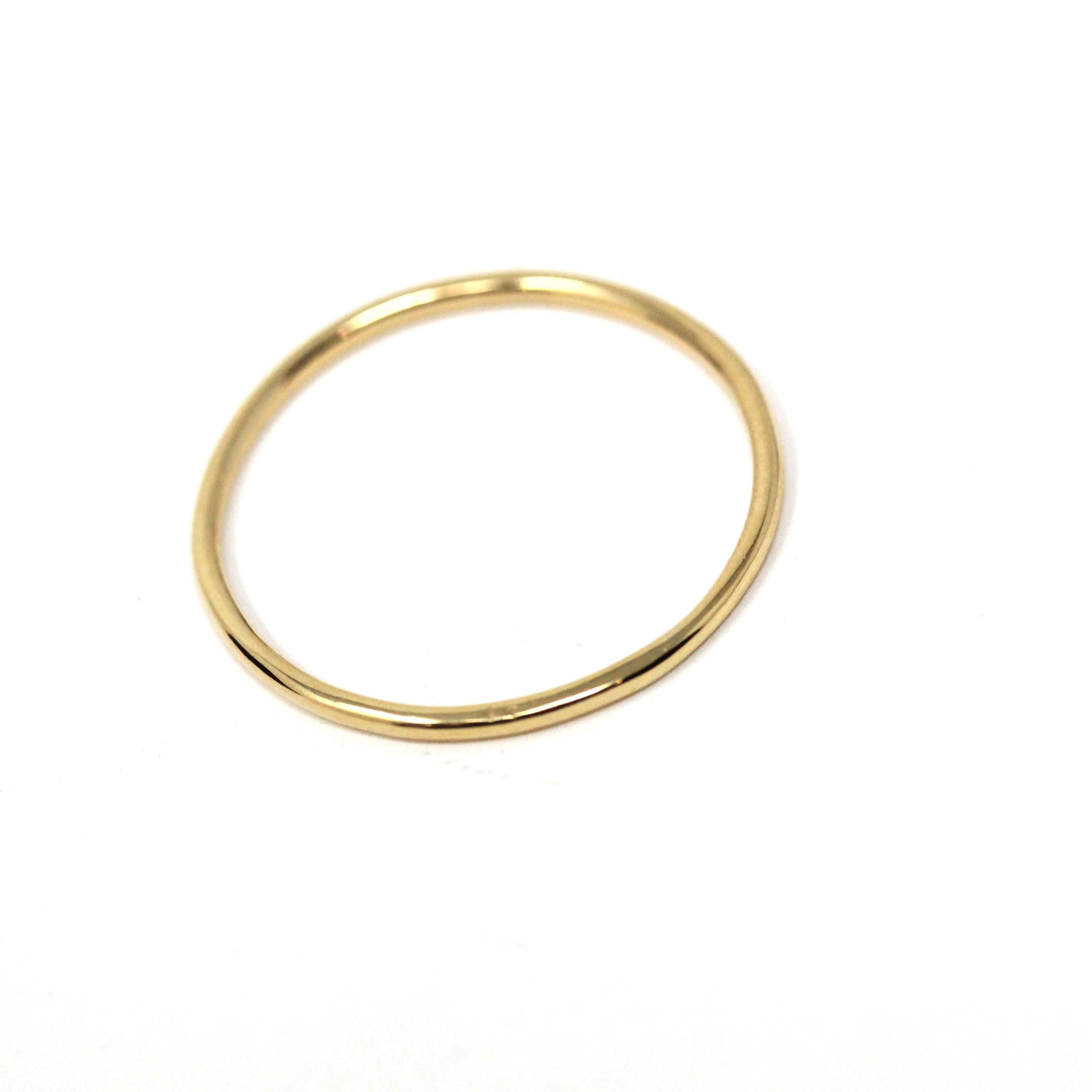 Upcycled Gold Band - Edwardian 14k Yellow Gold Stick Pin Conversion Ring - Vintage 1910s Size 5 1/4 Minimalist Unisex Dainty Fine Jewelry