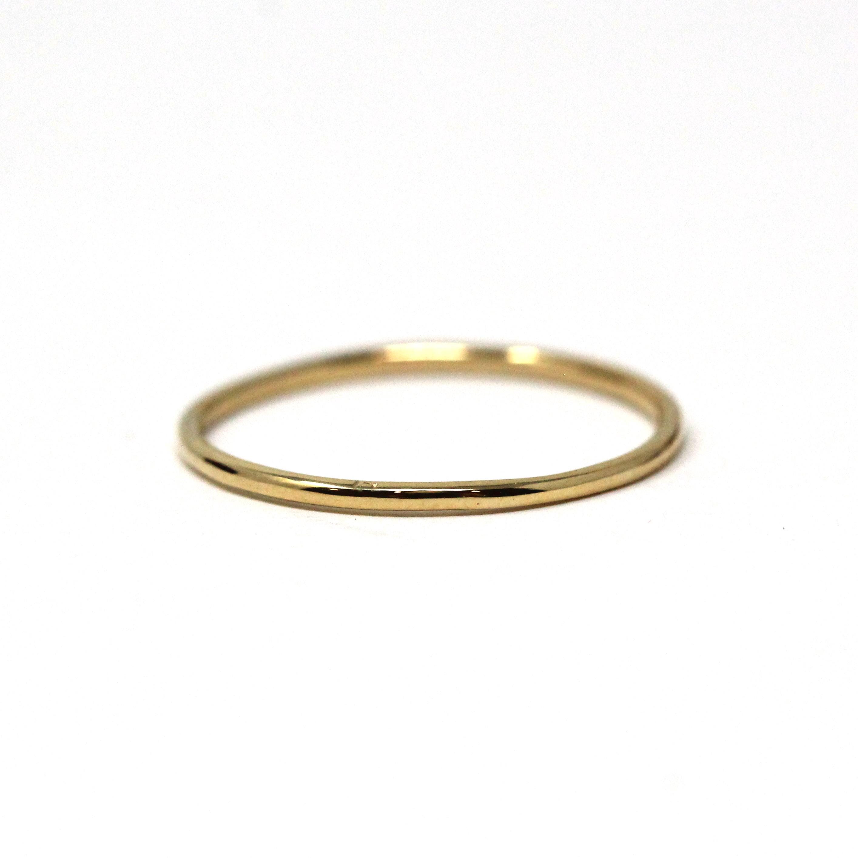 Upcycled Gold Band - Edwardian 14k Yellow Gold Stick Pin Conversion Ring - Vintage 1910s Size 5 1/4 Minimalist Unisex Dainty Fine Jewelry
