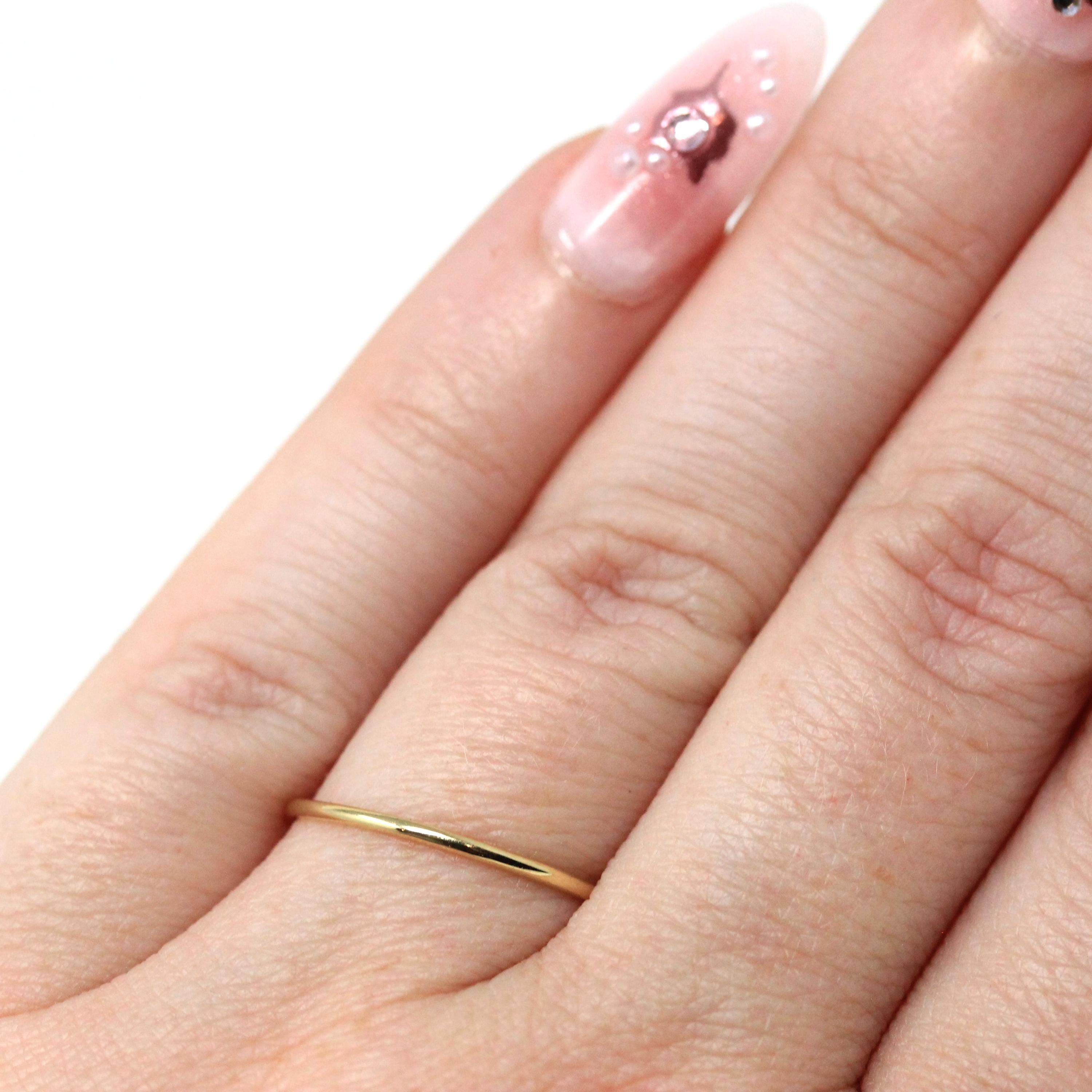 Upcycled Gold Band - Edwardian 14k Yellow Gold Stick Pin Conversion Ring - Vintage 1910s Size 5 1/4 Minimalist Unisex Dainty Fine Jewelry