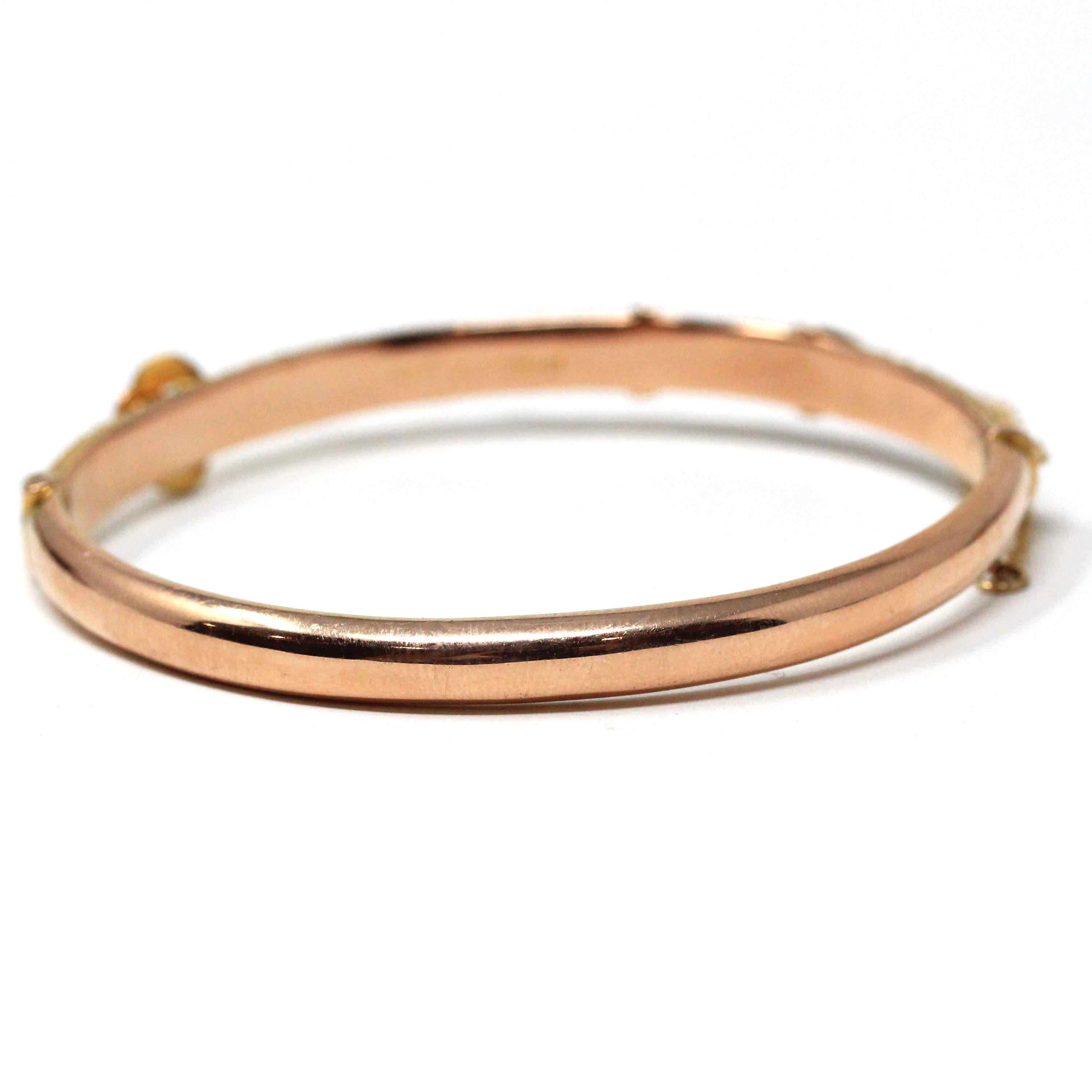 Antique Buckle Bracelet - Victorian 9k Yellow Gold Hinged Textured Belt Bangle - Circa 1890s Era Original Box By Allworthy Bros Fine Jewelry