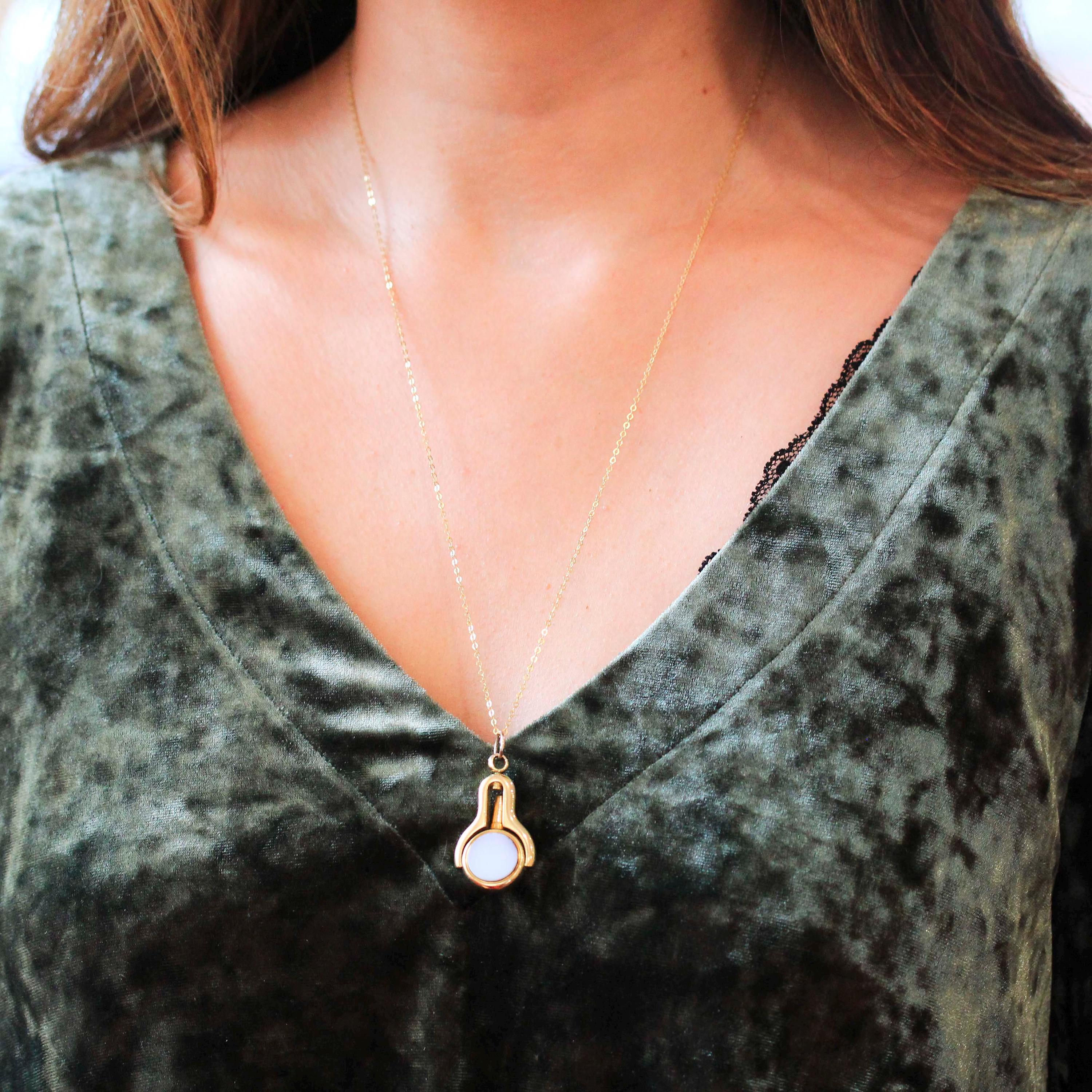 Antique Watch Key Spinner - Victorian Era 22K Yellow Gold Bloodstone Intaglio And Agate Fob - Carved Latin Wax Seal Winding Pendant Jewelry