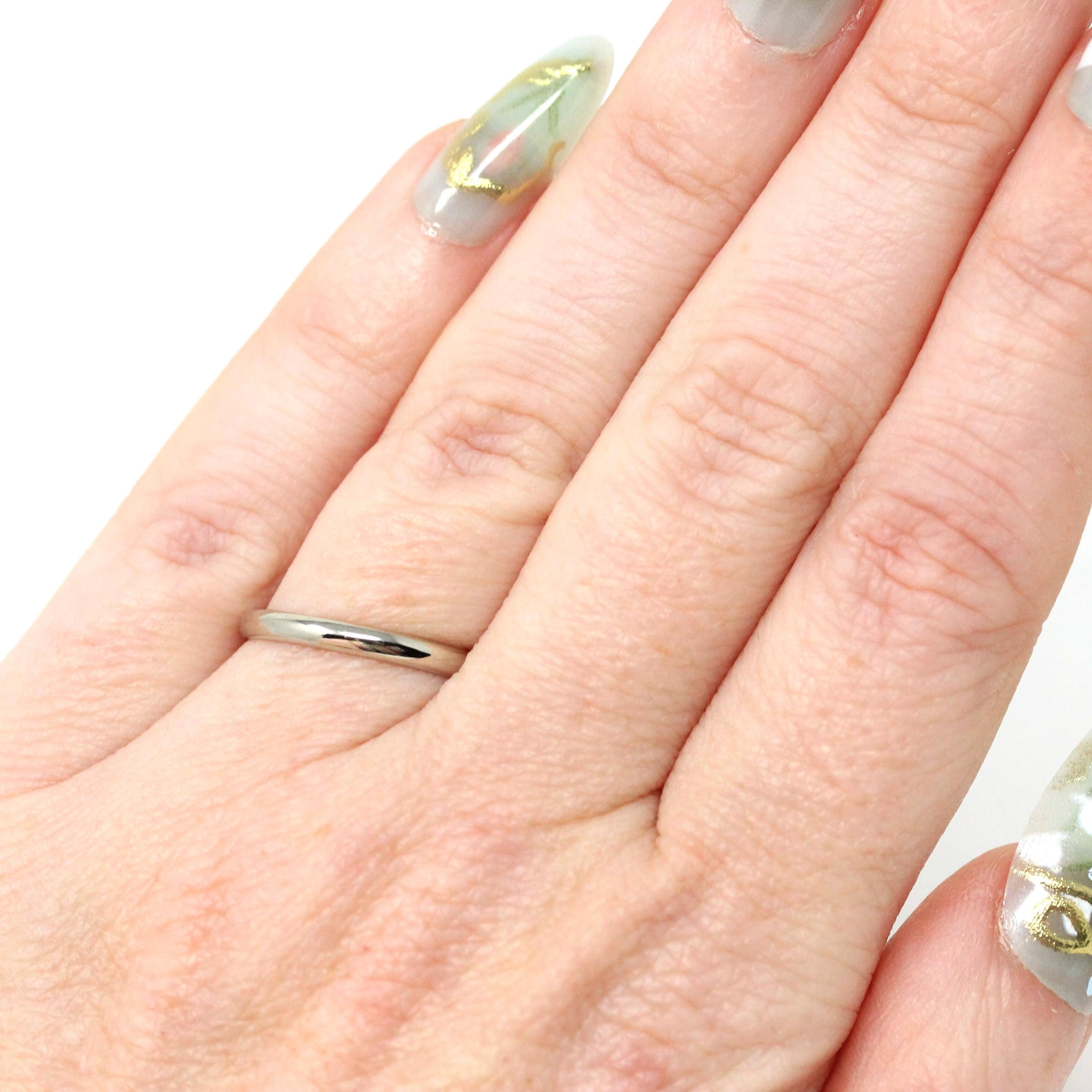 Mid Century Wedding Band - Vintage 14k White Gold Unadorned Plain Stacking Ring - Circa 1950s Era Size 5 1/4 Bristol Bridal Fine Jewelry