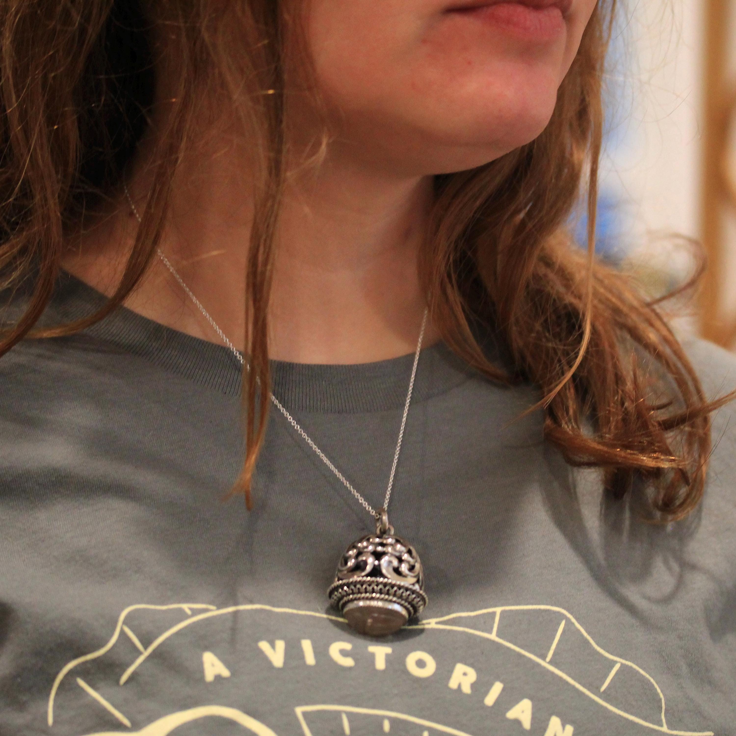 Natural Rose Quartz Fob - Retro Sterling Silver Carved Beetle Scarab Charm Pendant - Circa 1960s Era Pocket Watch Fashion Accessory Jewelry