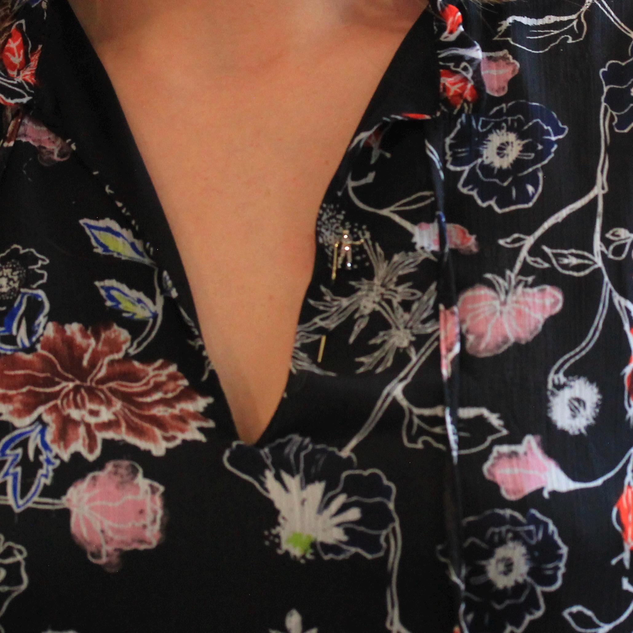 Antique Boxer Pin - Victorian Era Sterling Silver & 14k Yellow Gold Lapel Cravat Brooch - Vintage Late 1800s Pugilist Diamond Fine Jewelry