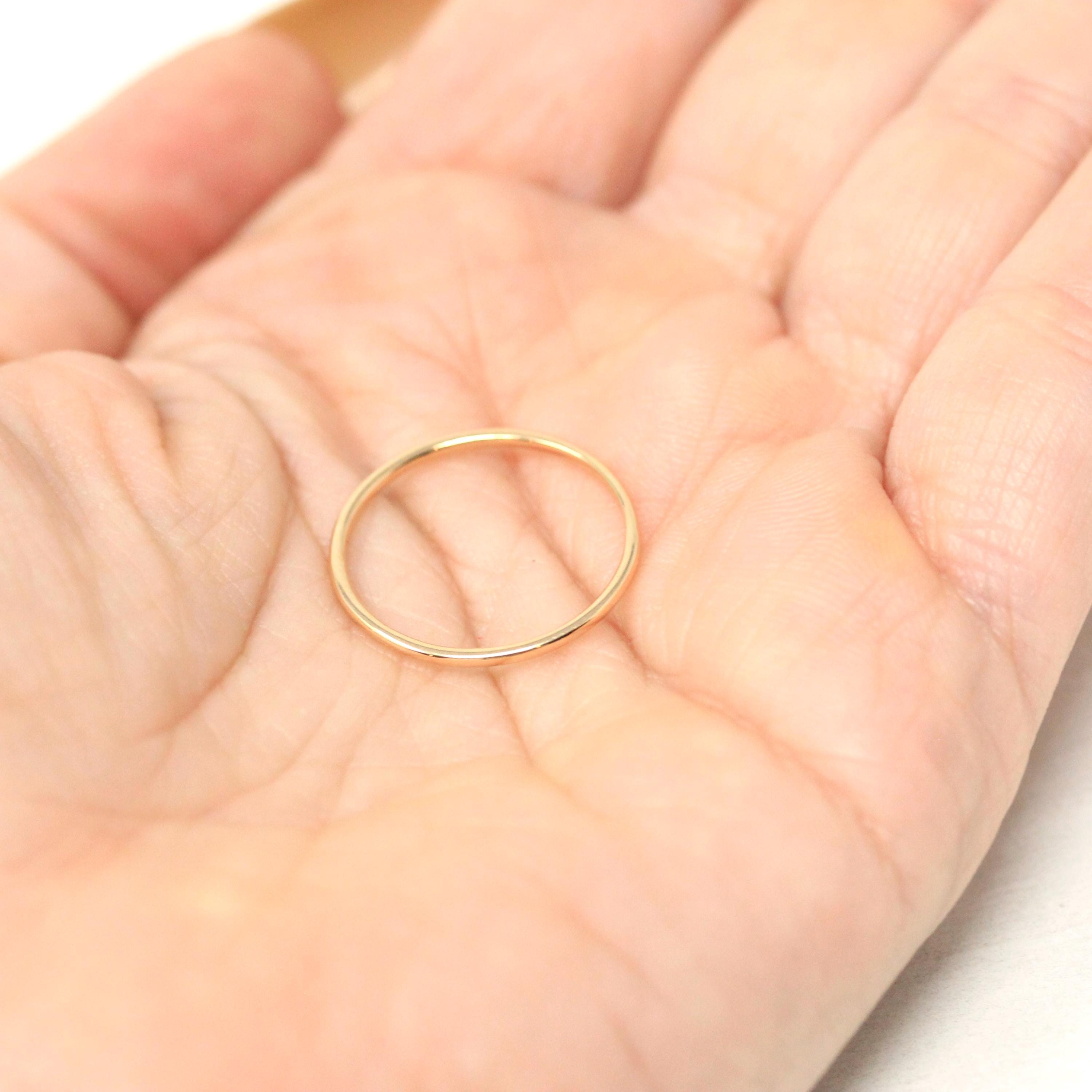 Upcycled Gold Band - Edwardian 14k Yellow Gold Stick Pin Conversion Ring - Vintage 1910s Size 6 1/4 Minimalist Unisex Dainty Fine Jewelry