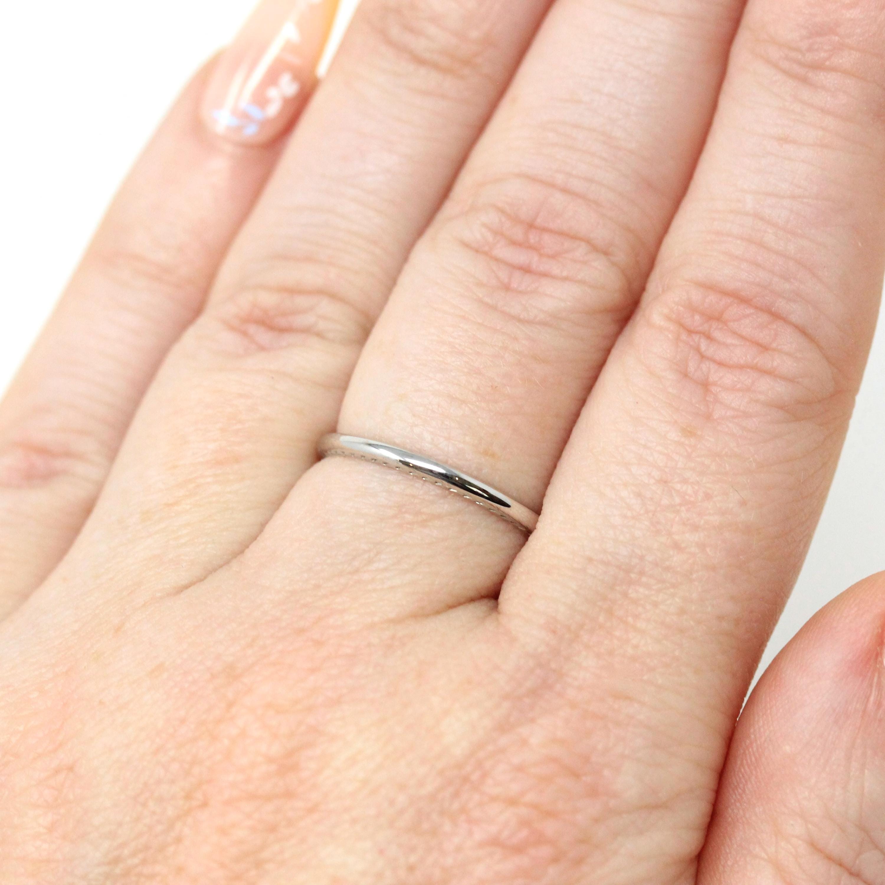 Antique Wedding Band - Art Deco Era 18k White Gold Eternity Wheat Design Ring - Vintage Circa 1920s Size 5 1/2 Wedding Bridal Fine Jewelry