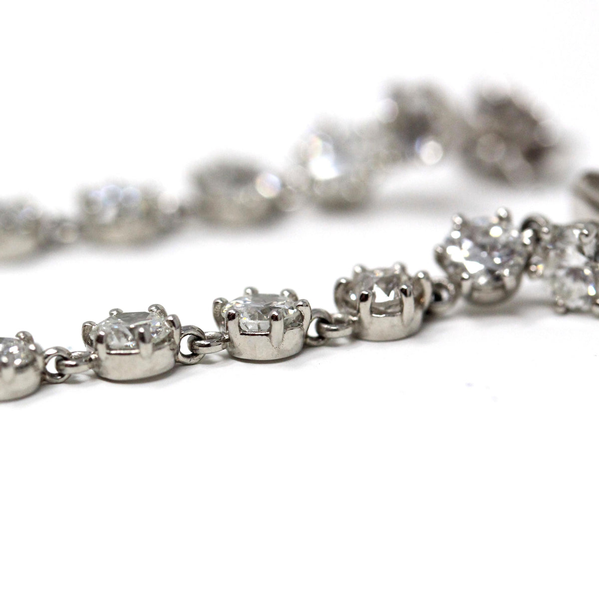 Diamond Drop Earrings - Platinum 2.60 CTW Natural Antique Old European Cut Gemstones Pierced Post - Modern Era Swinging Dangle Fine Jewelry