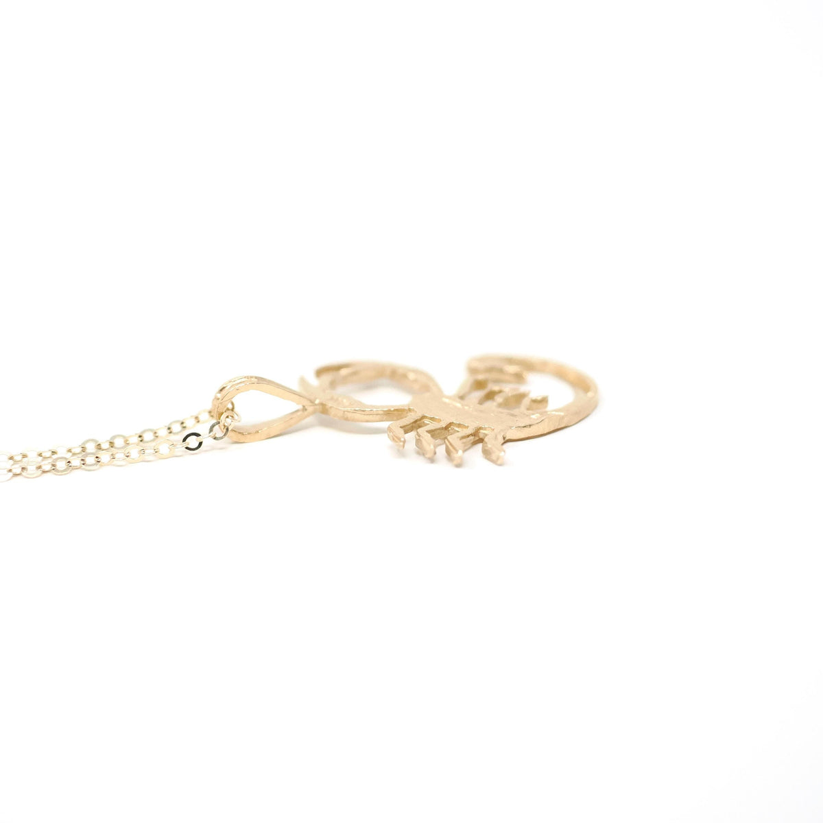 Modern Scorpio Pendant - Estate 14k Yellow Gold Scorpion Astrological Sign Charm Necklace - Circa 2000's Era Zodiac Water Element Jewelry