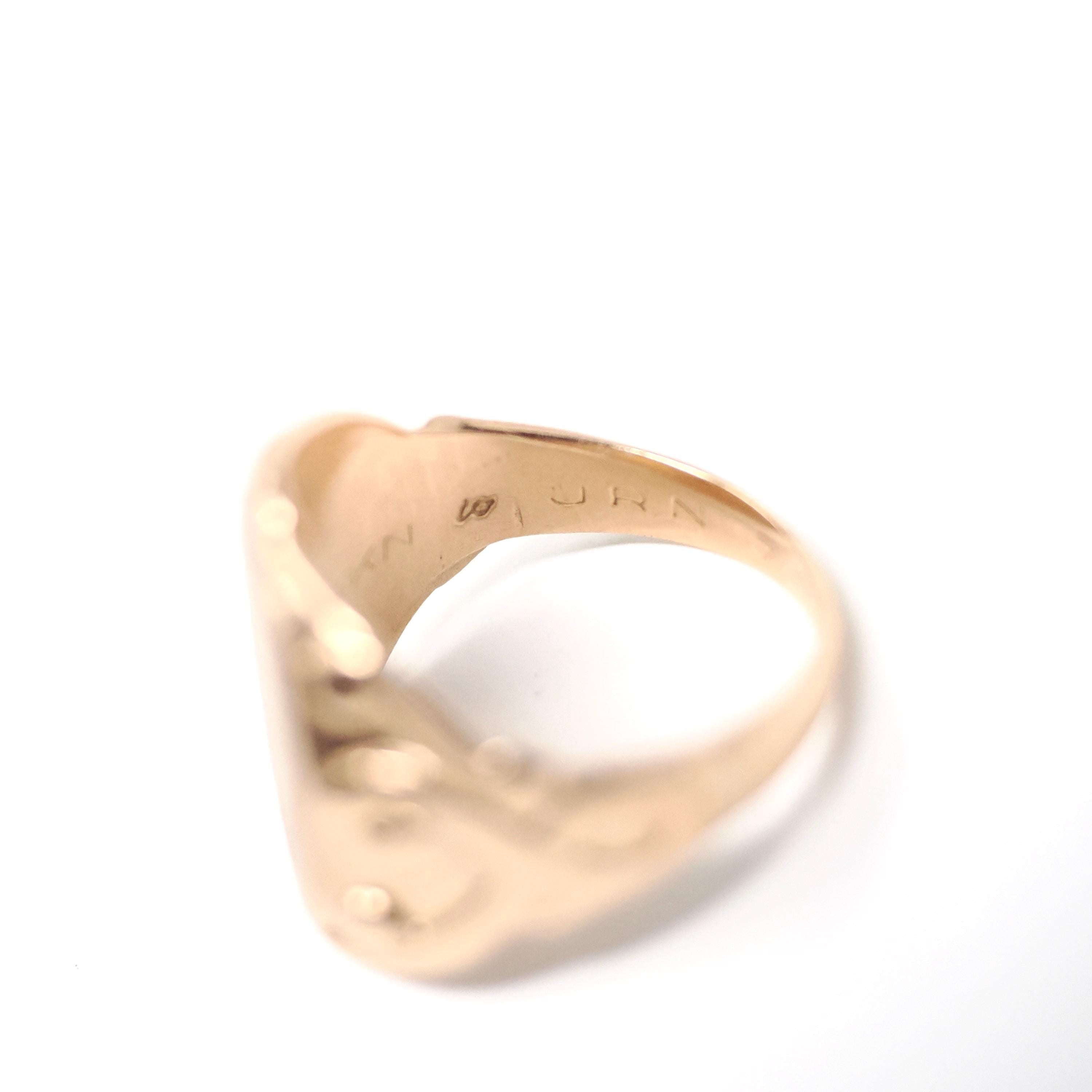 Antique Signet Ring - Edwardian Era 14k Yellow Gold Blank Oval Statement Unisex Band - Vintage Circa 1900 Size 5 Personalizable Fine Jewelry