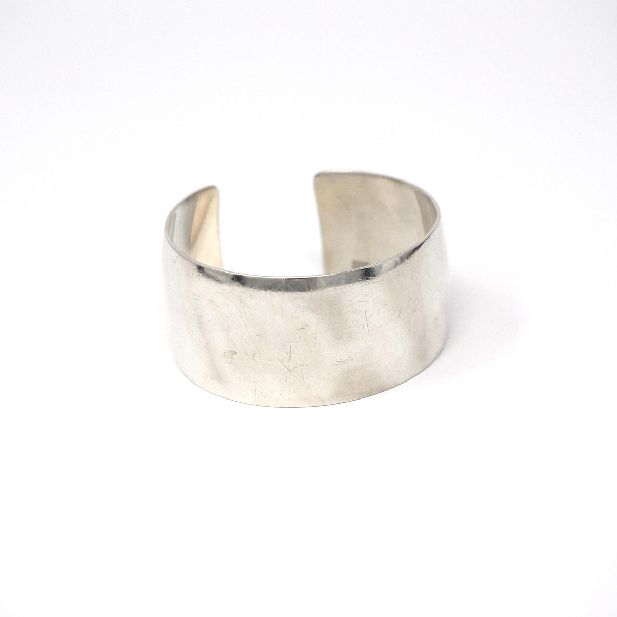 Vintage Cuff Bracelet - Retro Era Sterling Silver Wide Polished Statement Piece - Circa 1960s Era Designer Niels Erik Danish Fine Jewelry