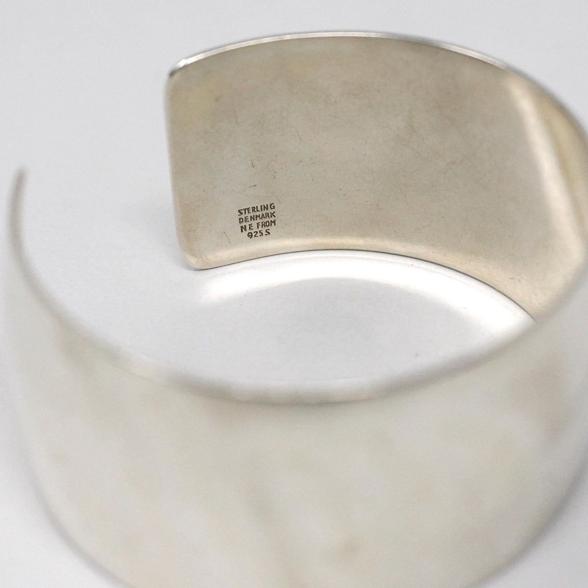 Vintage Cuff Bracelet - Retro Era Sterling Silver Wide Polished Statement Piece - Circa 1960s Era Designer Niels Erik Danish Fine Jewelry