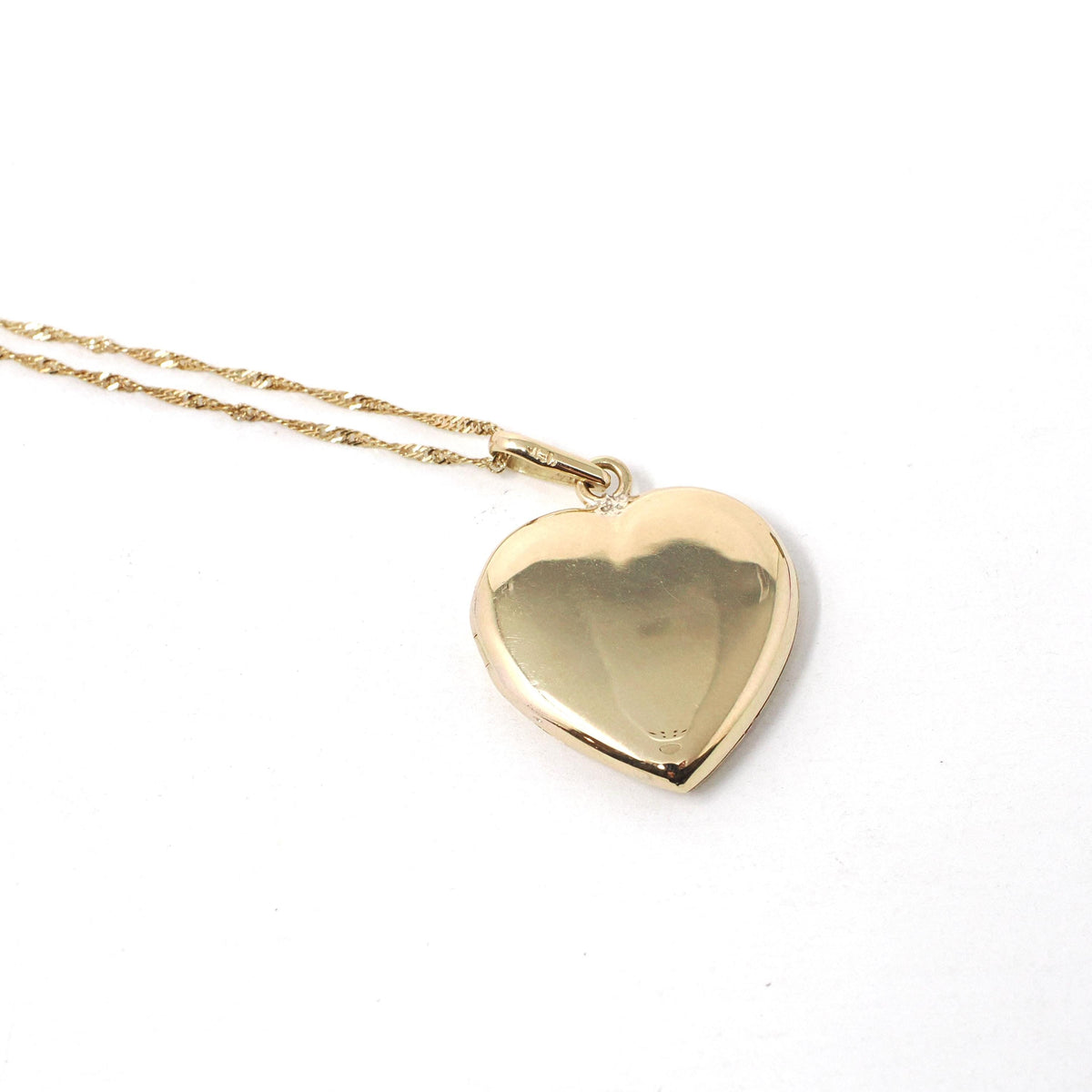 Floral Heart Locket - Modern 14k Yellow Gold Necklace Pendant Charm - Estate Circa 2000s Era Flower Photo Memory Keepsake Fine Love Jewelry