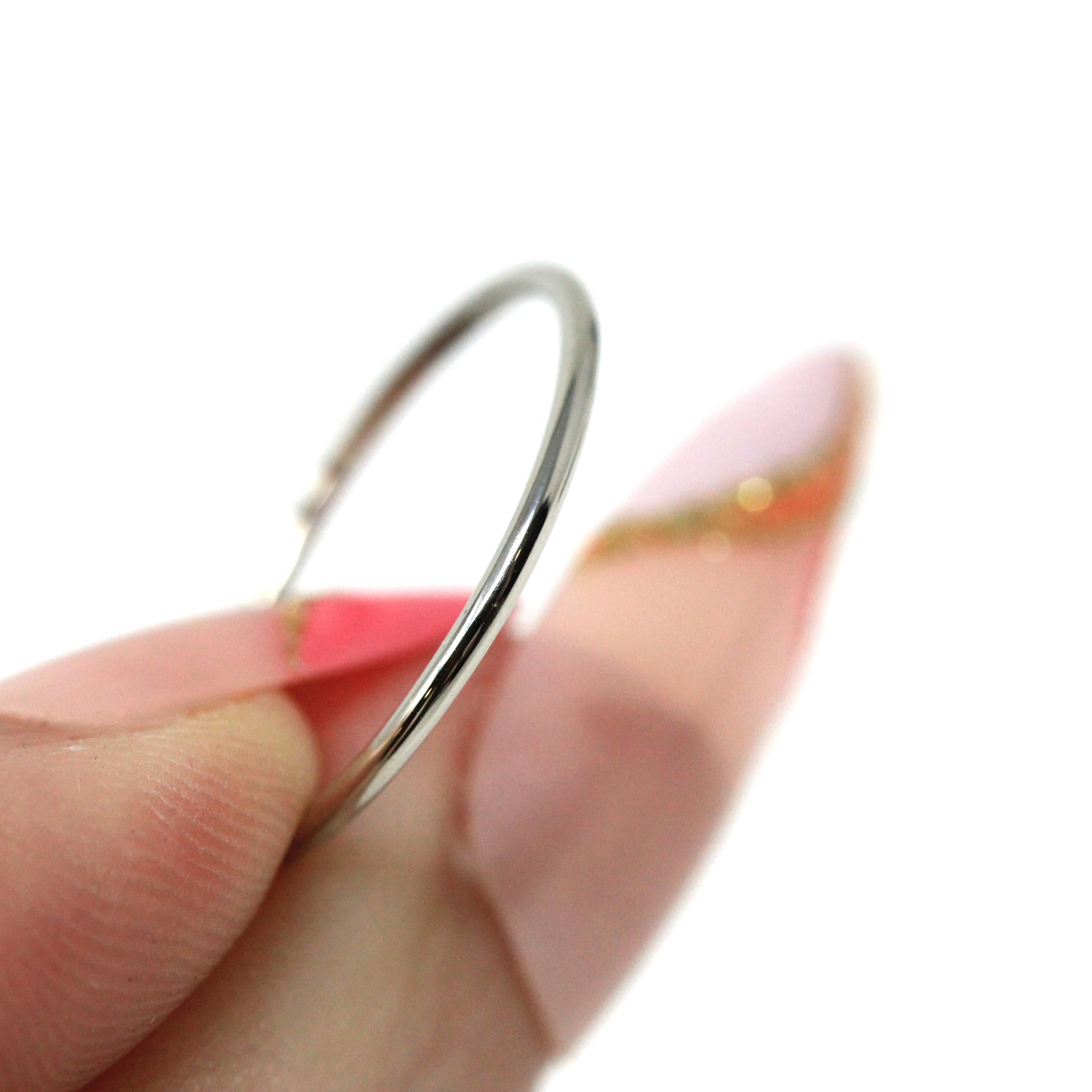 Art Deco Dainty Band - Vintage 10k White Gold Stick Pin Conversion Stacking Ring - Circa 1930s Era Size 6 1/4 Minimalist Fine Jewelry