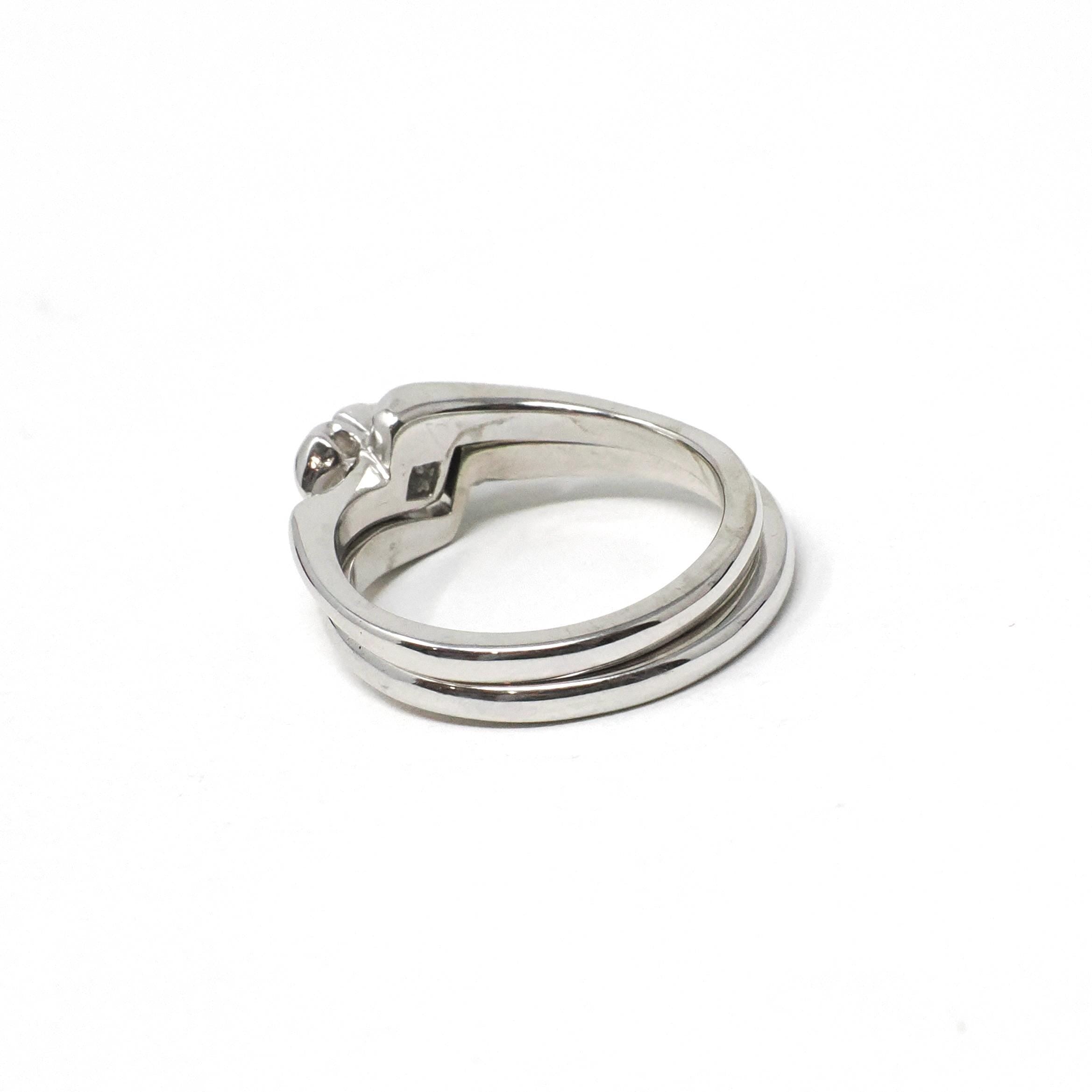 Vintage Wedding Ring Set - Mid Century 14k White Gold Illusion Diamond Engagement & Wedding Band - Circa 1950s Era Size 6 1/2 Fine Jewelry