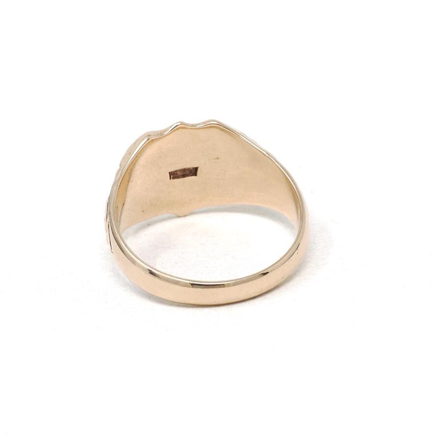 Antique Signet Ring - Edwardian Era 14k Yellow Gold Blank Shield Statement Men's Unisex Band - Vintage Circa 1900s Size 11 Fine Jewelry