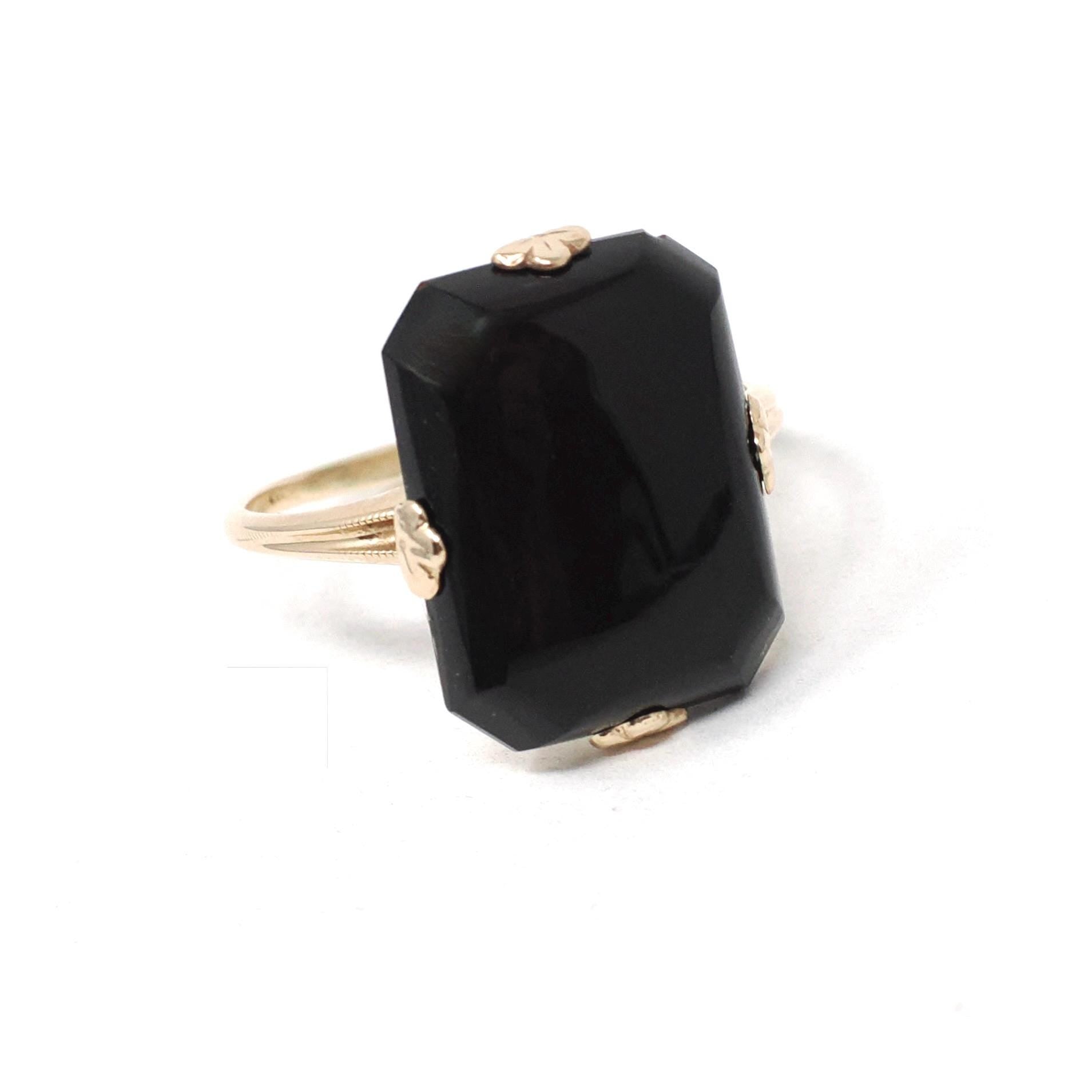 Vintage Sard Ring - Mid Century 10k Yellow Gold Natural Orange Brown Translucent Gem - Circa 1960s Size 7 1/4 Signet Fine Statement Jewelry