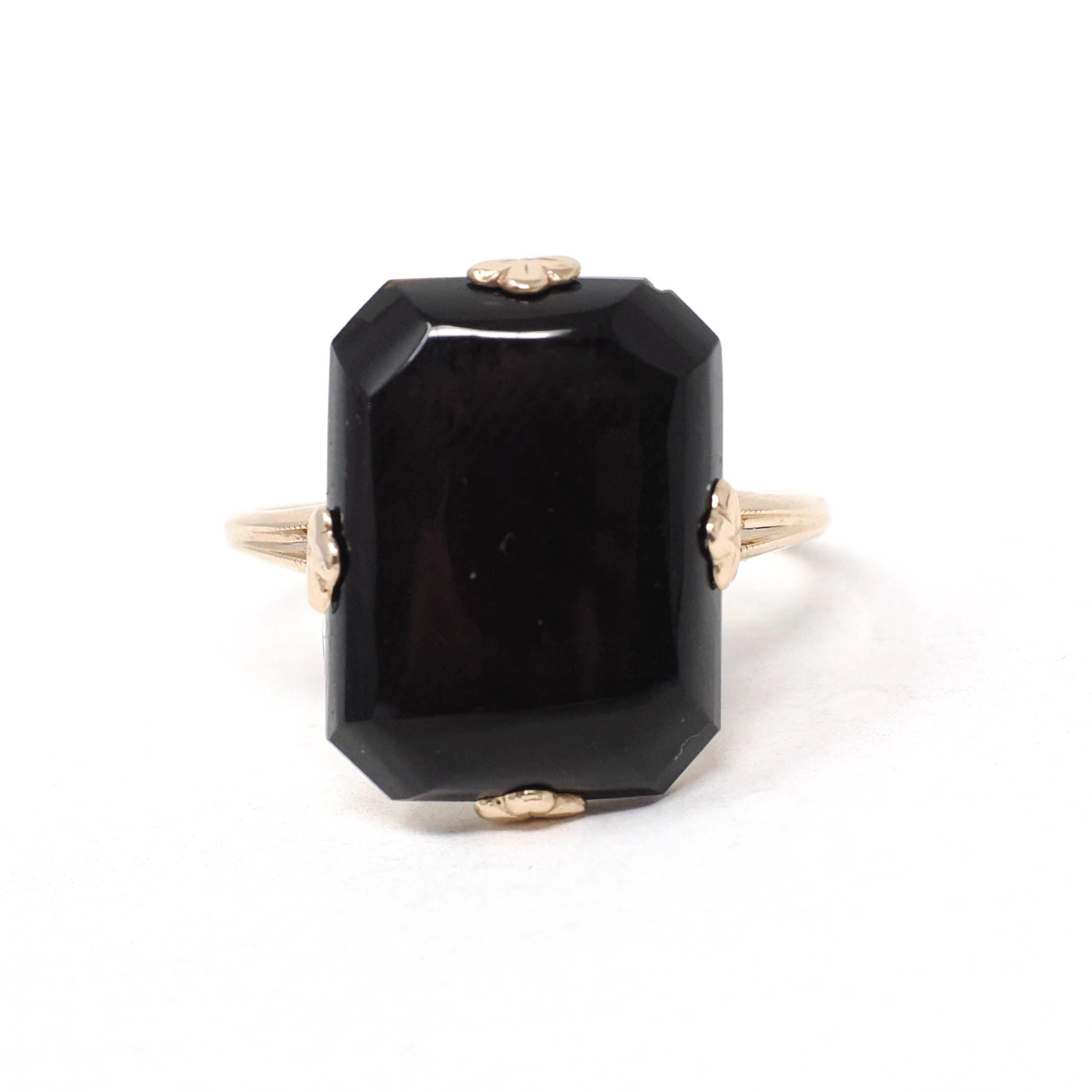 Vintage Sard Ring - Mid Century 10k Yellow Gold Natural Orange Brown Translucent Gem - Circa 1960s Size 7 1/4 Signet Fine Statement Jewelry