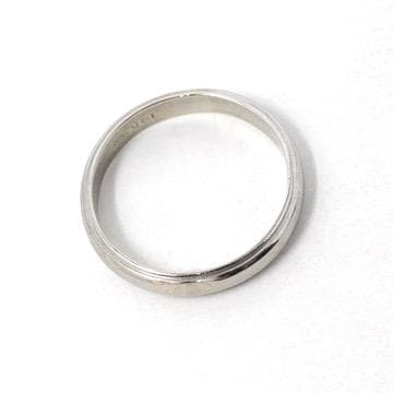 Modern Wedding Band - Estate 14k White Gold 4.2 MM Half Round Milgrain Eternity Ring - Circa 2000s Era Size 11 3/4 Stacking Fine Jewelry