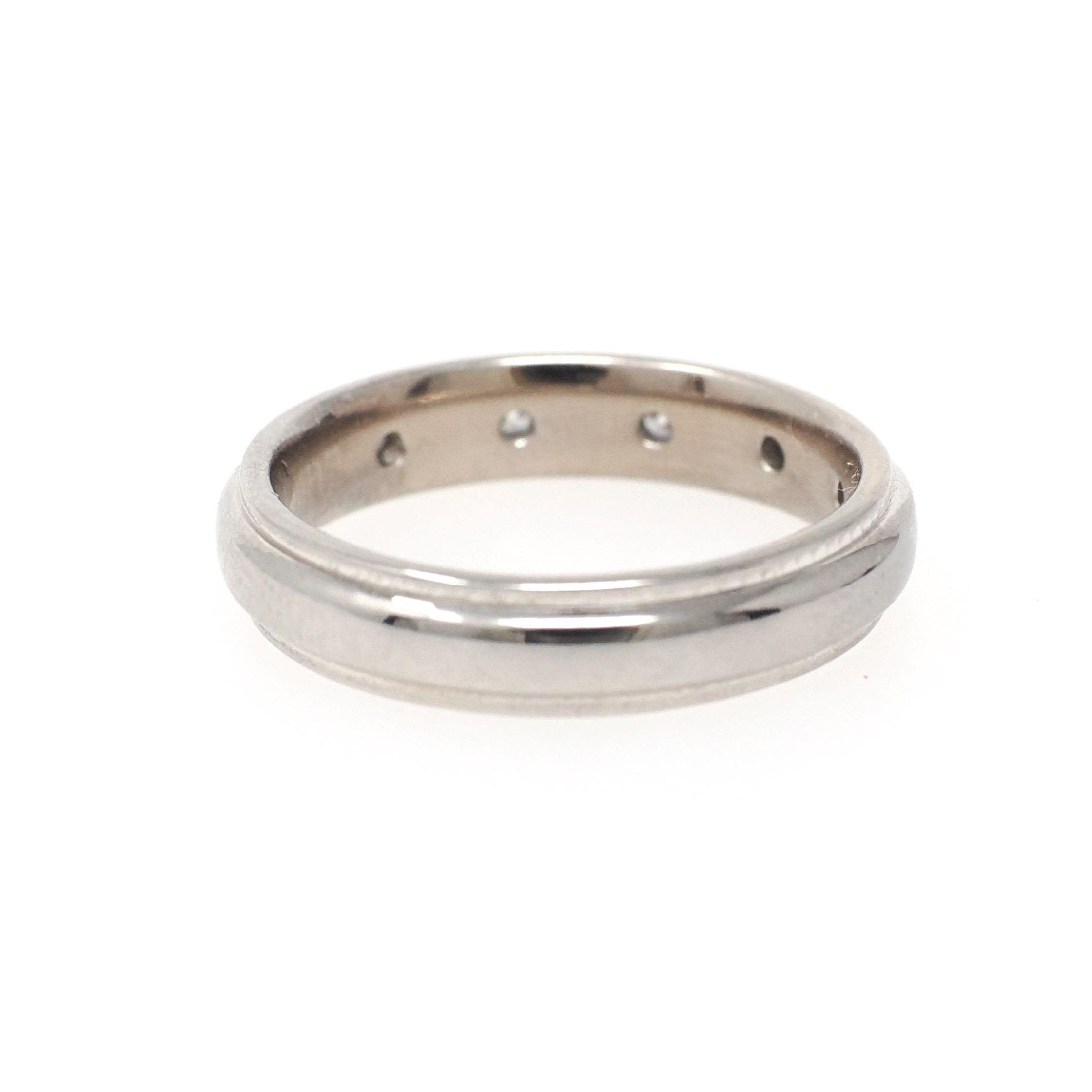 Vintage Diamond Band - Estate Birmingham 18k White Gold .15 CTW Comfort Fit 4.2 MM Wedding Ring - Hallmarked 2000 Size 6 1/4 Fine Jewelry