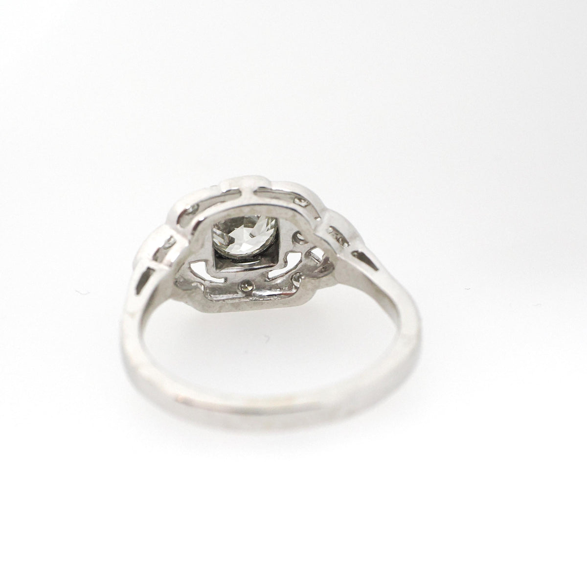 Vintage Engagement Ring - Mid Century Era 14k White Gold 1.36 CTW Natural Diamonds - Circa 1950s Era Size 7 1/2 Fine Cluster Bridal Jewelry